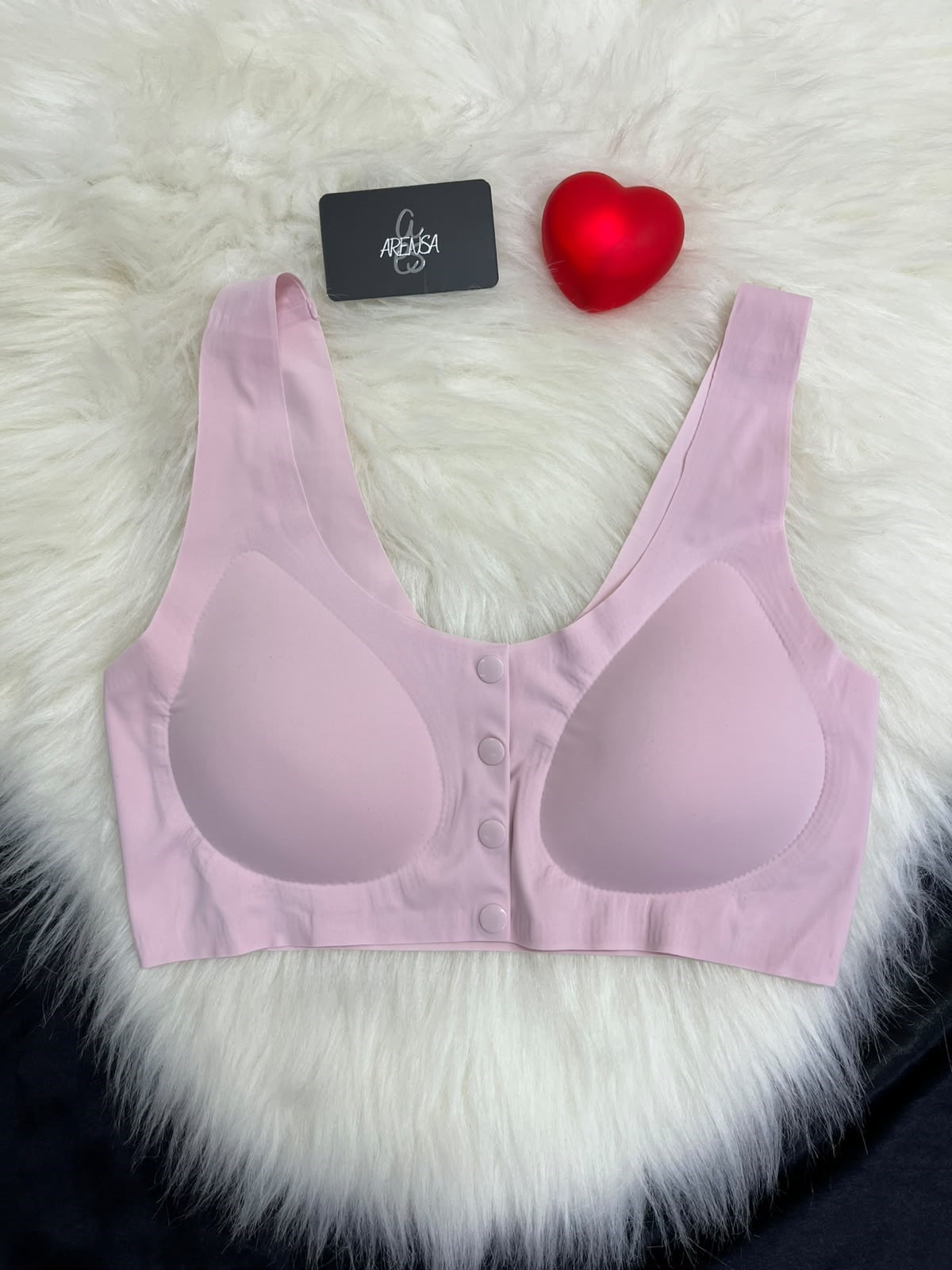 Pembe Dolgusuz Düğmeli Lazer Kesim Bralet