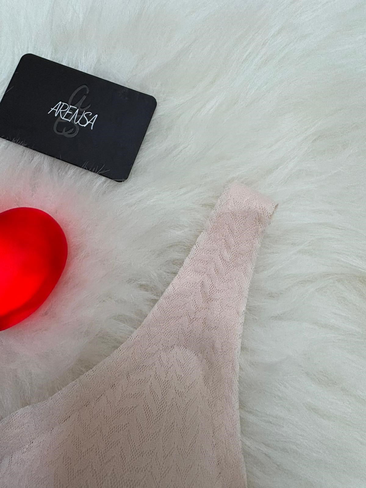 Pembe Dolgusuz Düğmeli Lazer Kesim Bralet