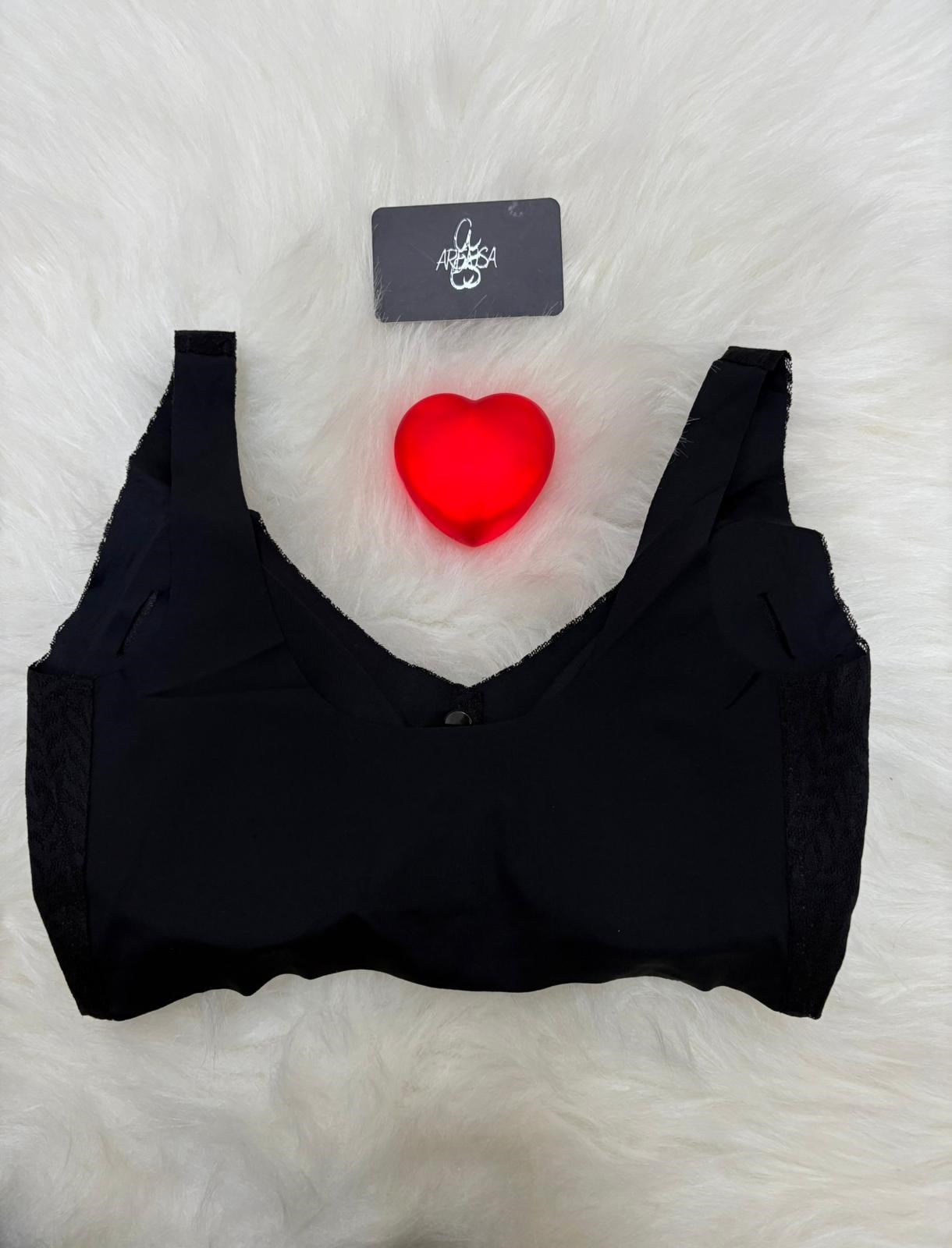 Siyah Dolgusuz Düğmeli Lazer Kesim Bralet