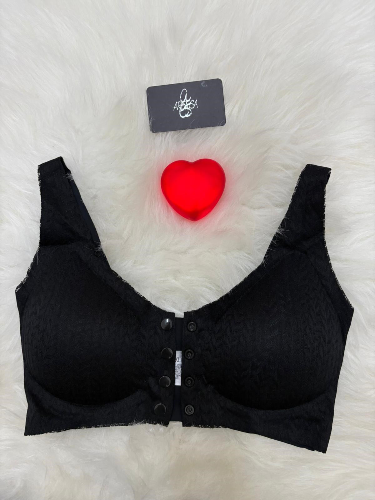 Siyah Dolgusuz Düğmeli Lazer Kesim Bralet