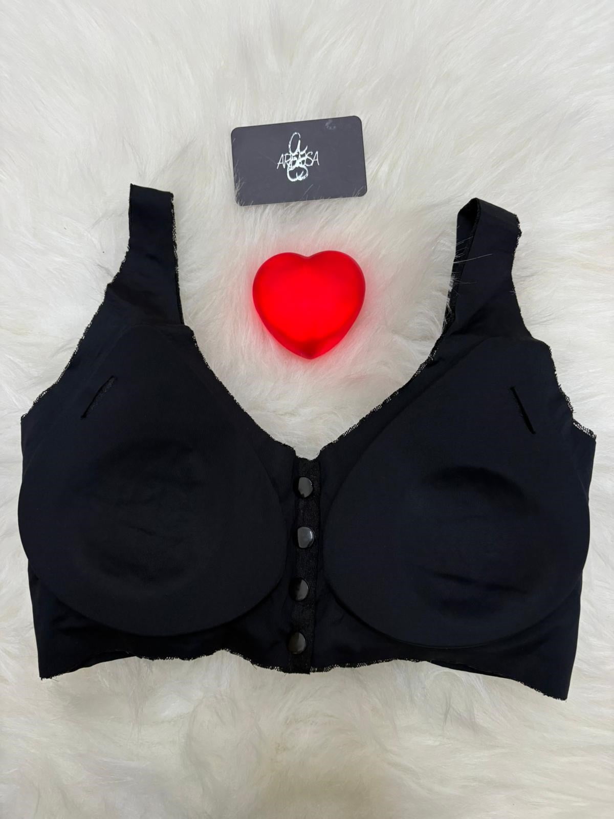 Siyah Dolgusuz Düğmeli Lazer Kesim Bralet