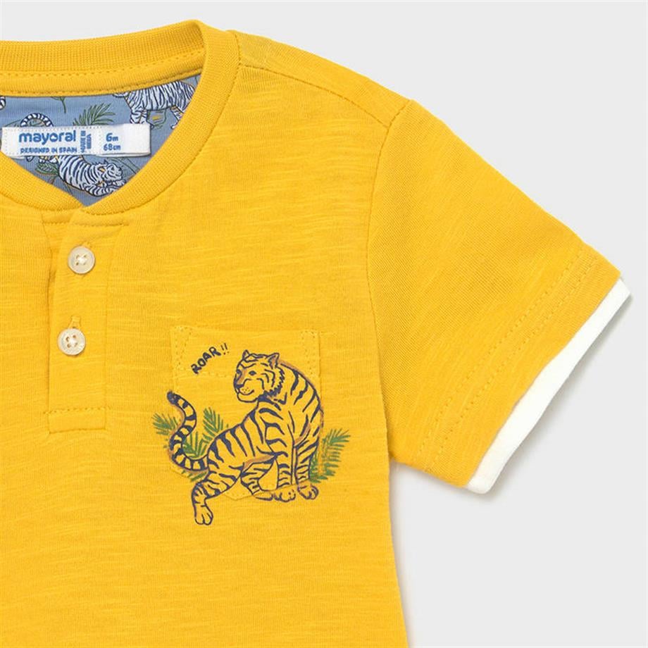 Mayoral Erkek Bebek Sarı Kaplan Baskılı T-Shirt