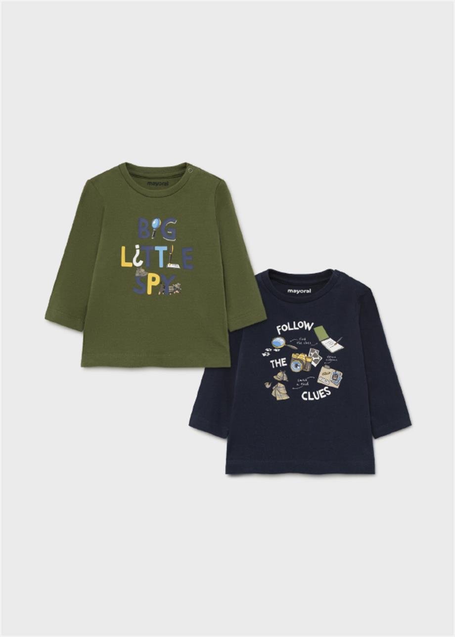 Mayoral Erkek Bebek Uzun Kollu 2'li Müfettiş T-Shirt Set