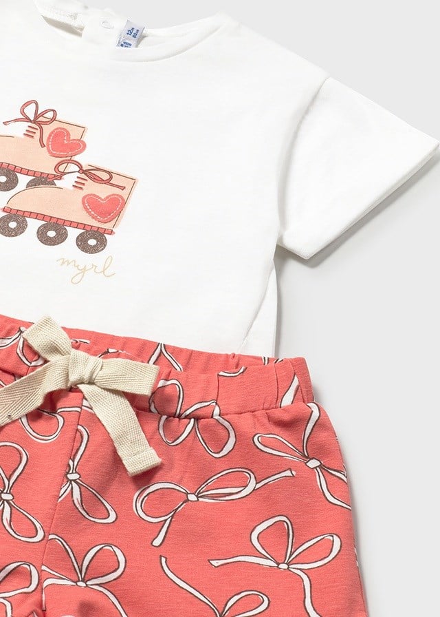 Mayoral Kız Bebek Şort Tshirt Set