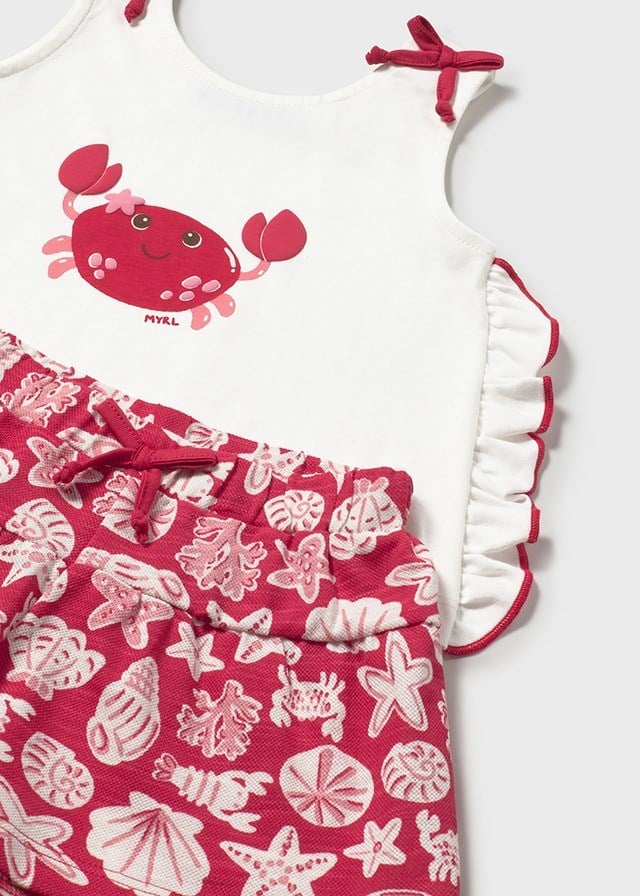 Mayoral Kız Bebek Şort Tshirt Set
