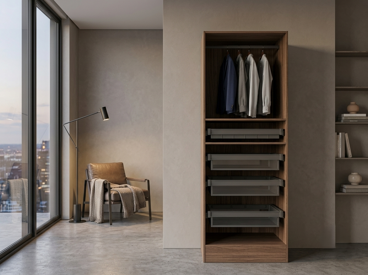 3 UNIT DRAWER BOX - ORGANIZER DRAWER & HANGER WARDROBE