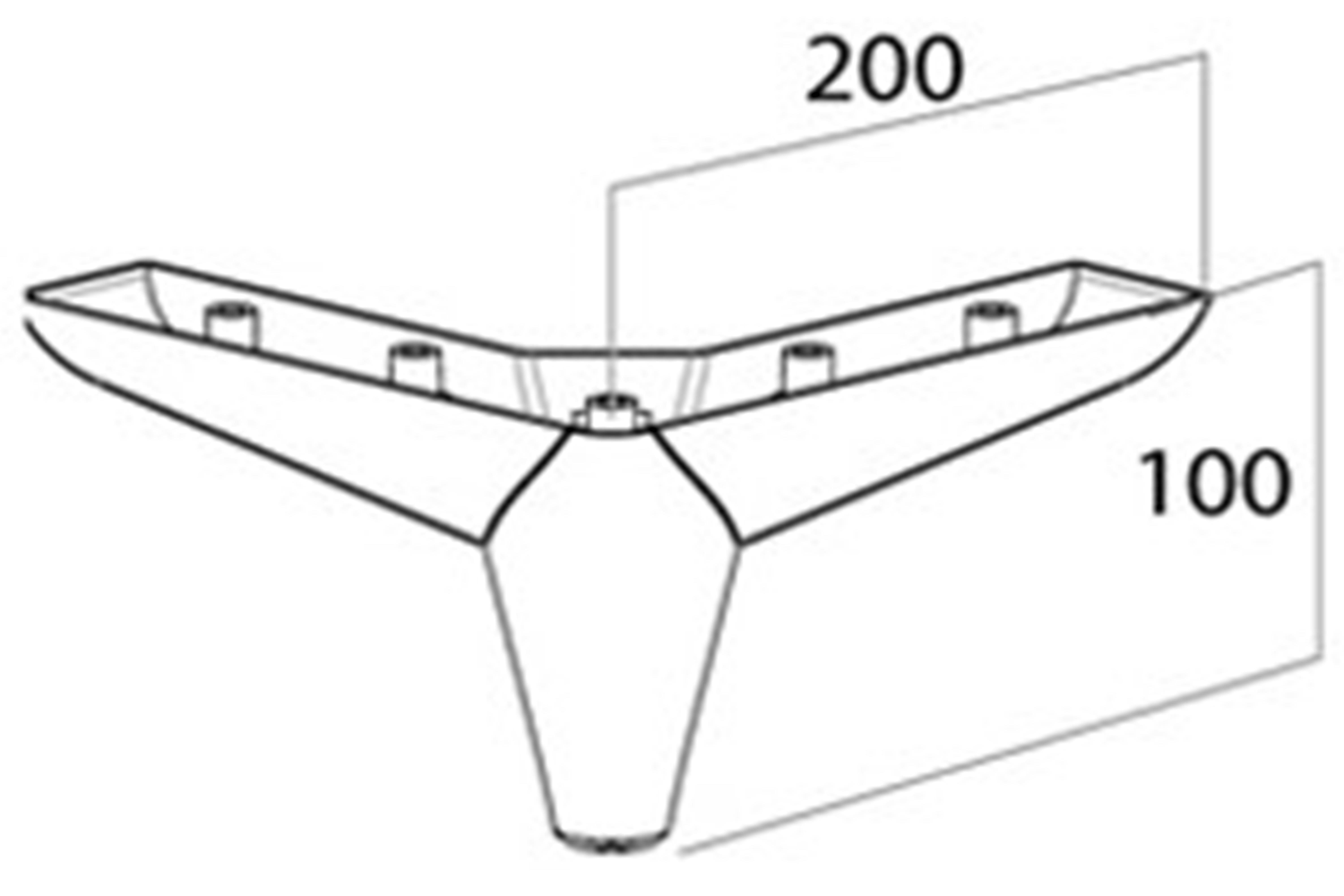ALBATROS CORNER LEG 10 CM