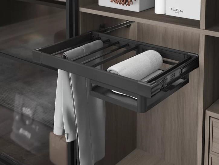ALUMINUM DRAWER & TROUSER RACK & SIDE MOUNTED TELESC RAIL 80 S-6242A
