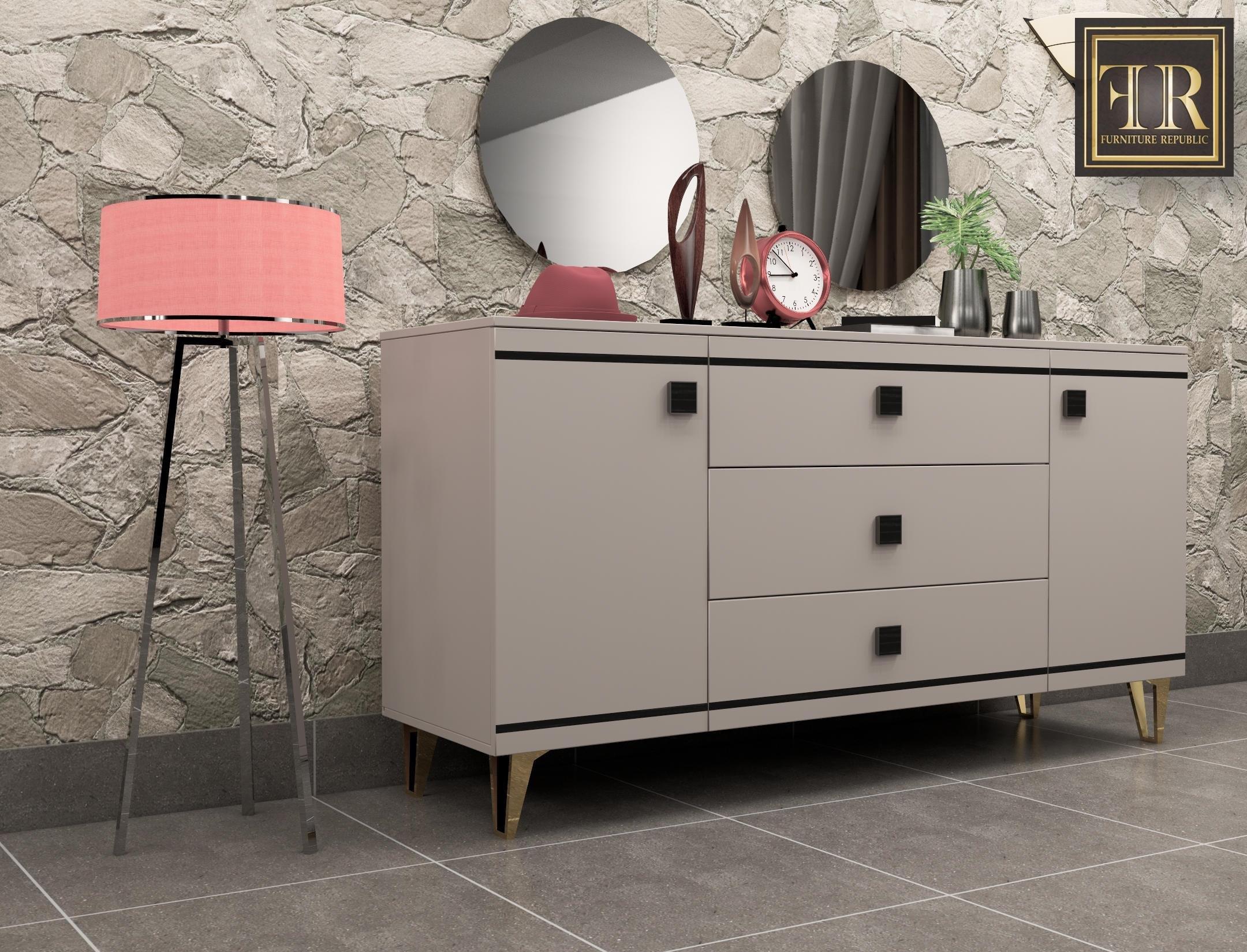 ALYA CUPBOARD DRAWER & FRAME MIRROR