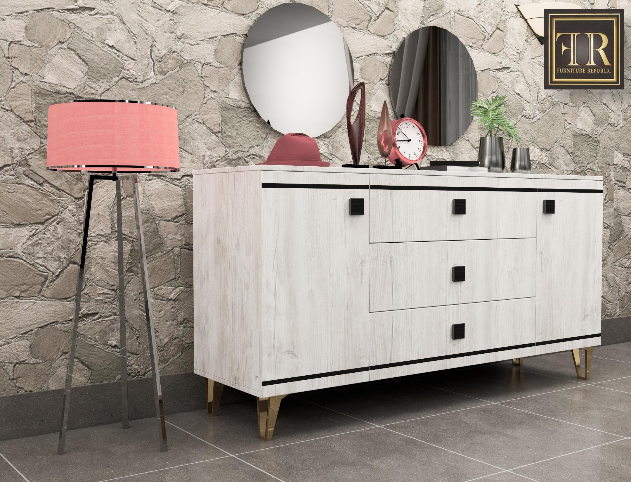 ALYA DINING CUPBOARD DRW & MIRROR(2PCS)
