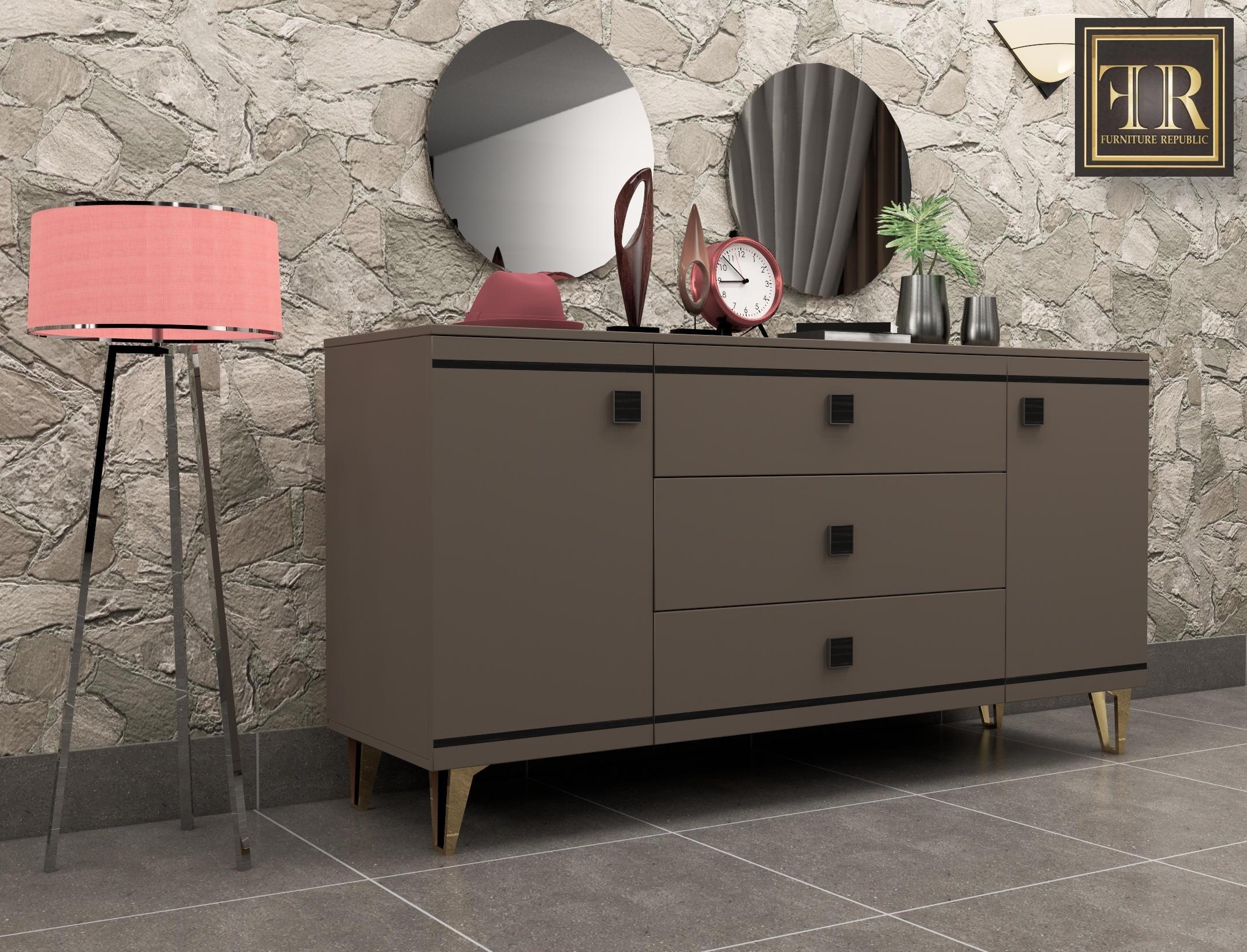 ALYA DINING CUPBOARD DRW & MIRROR(2PCS)