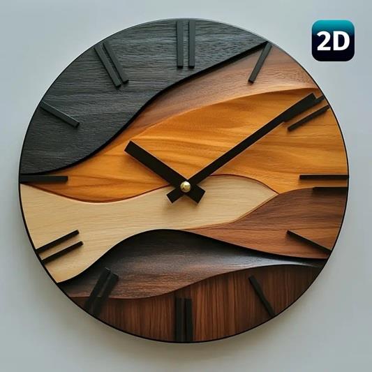 ARTISTIC CREATIVE ROUND GLASS WALL CLOCK