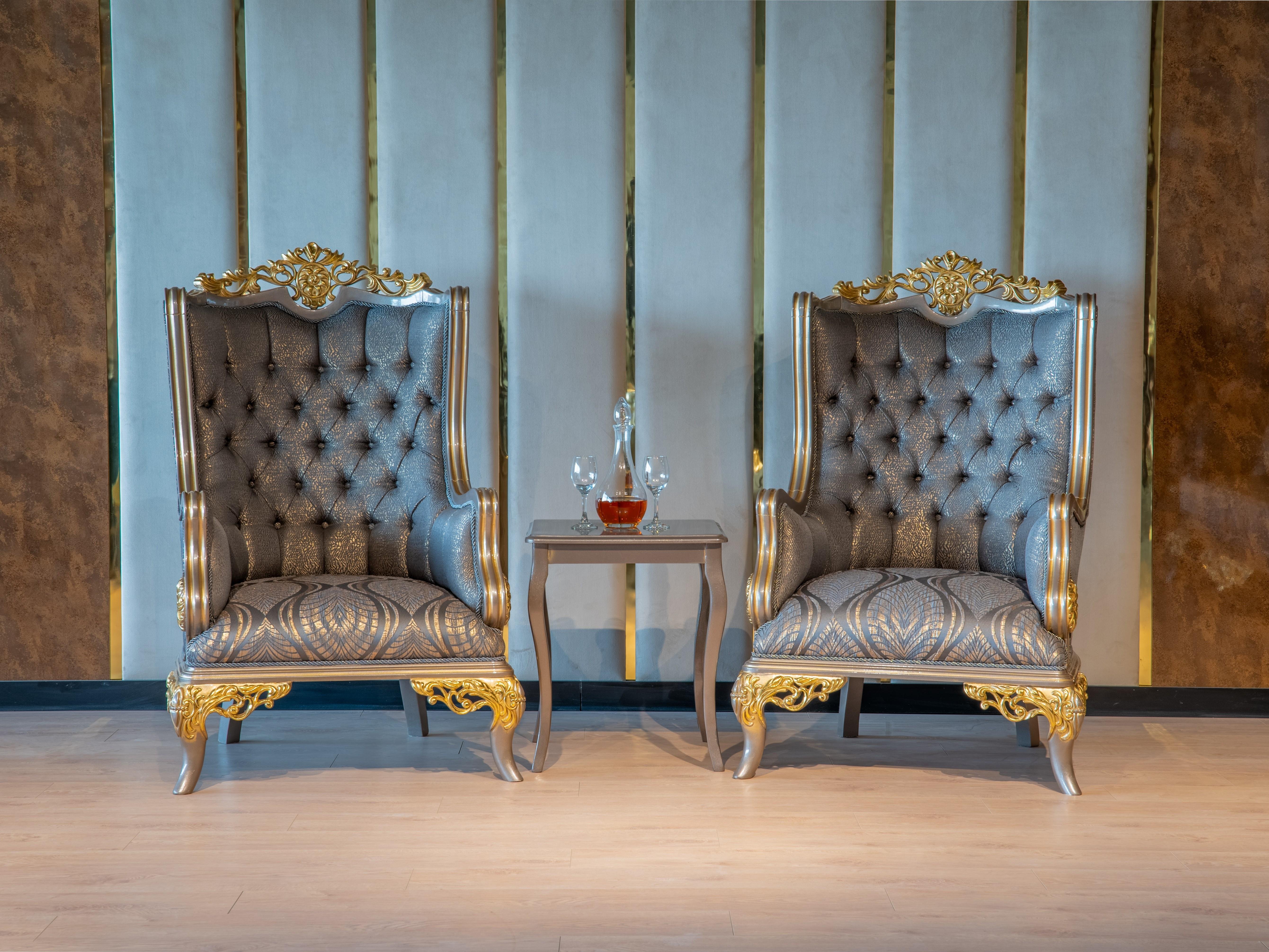 AYASOFYA SOFA SET & CENTER TABLE - SIDE STOOLS