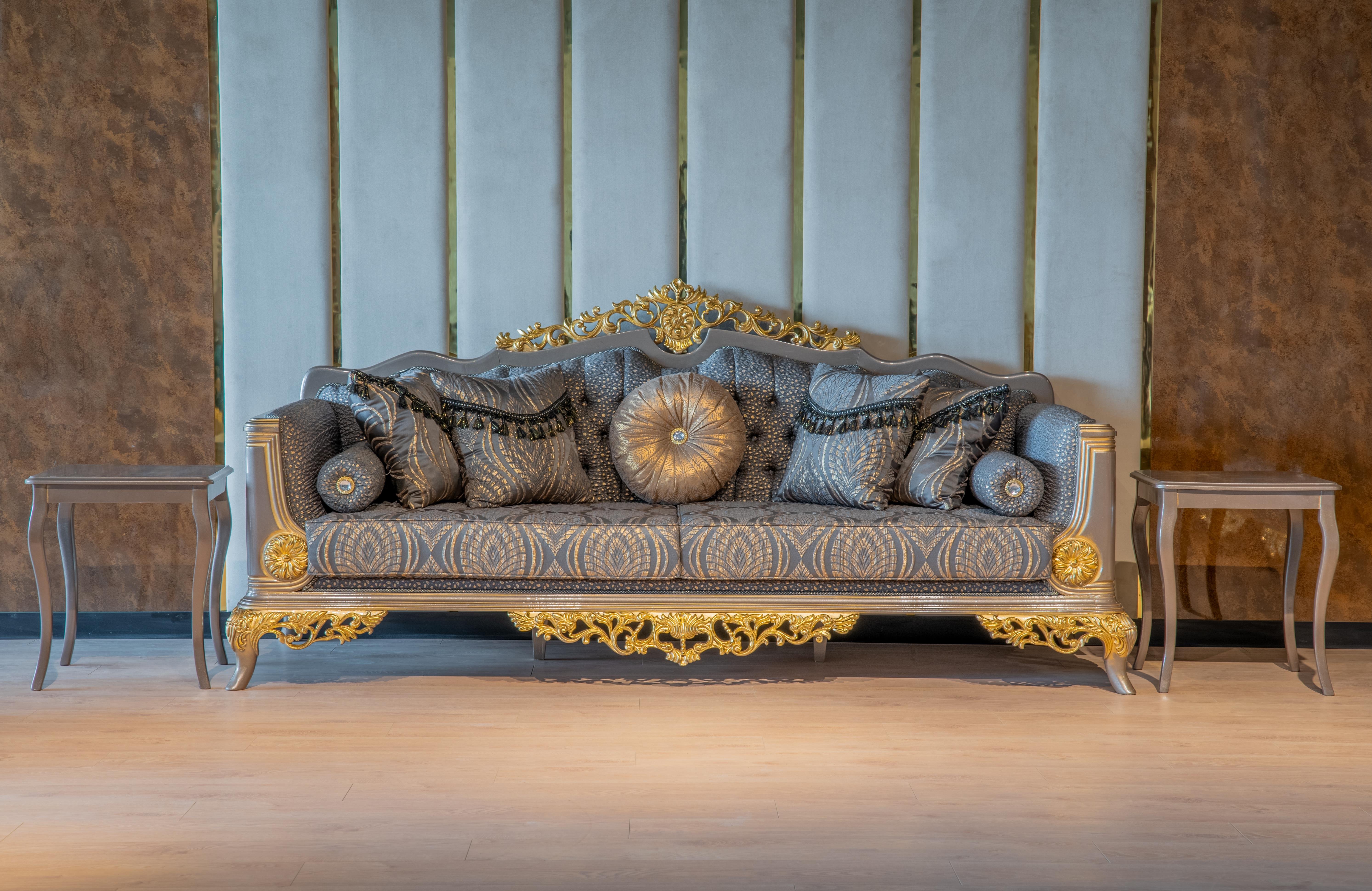 AYASOFYA SOFA SET & CENTER TABLE - SIDE STOOLS