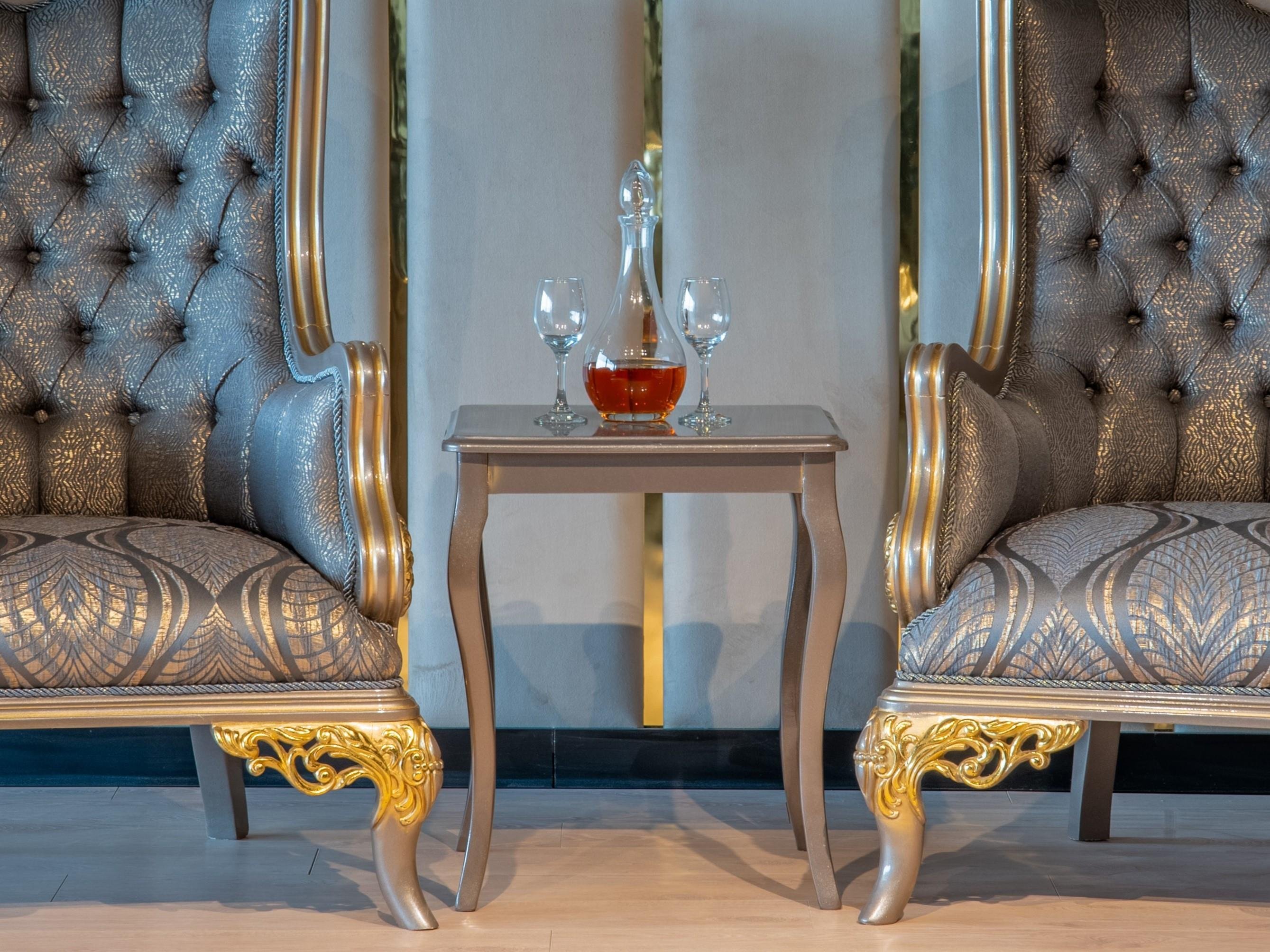 AYASOFYA SOFA SET & CENTER TABLE - SIDE STOOLS