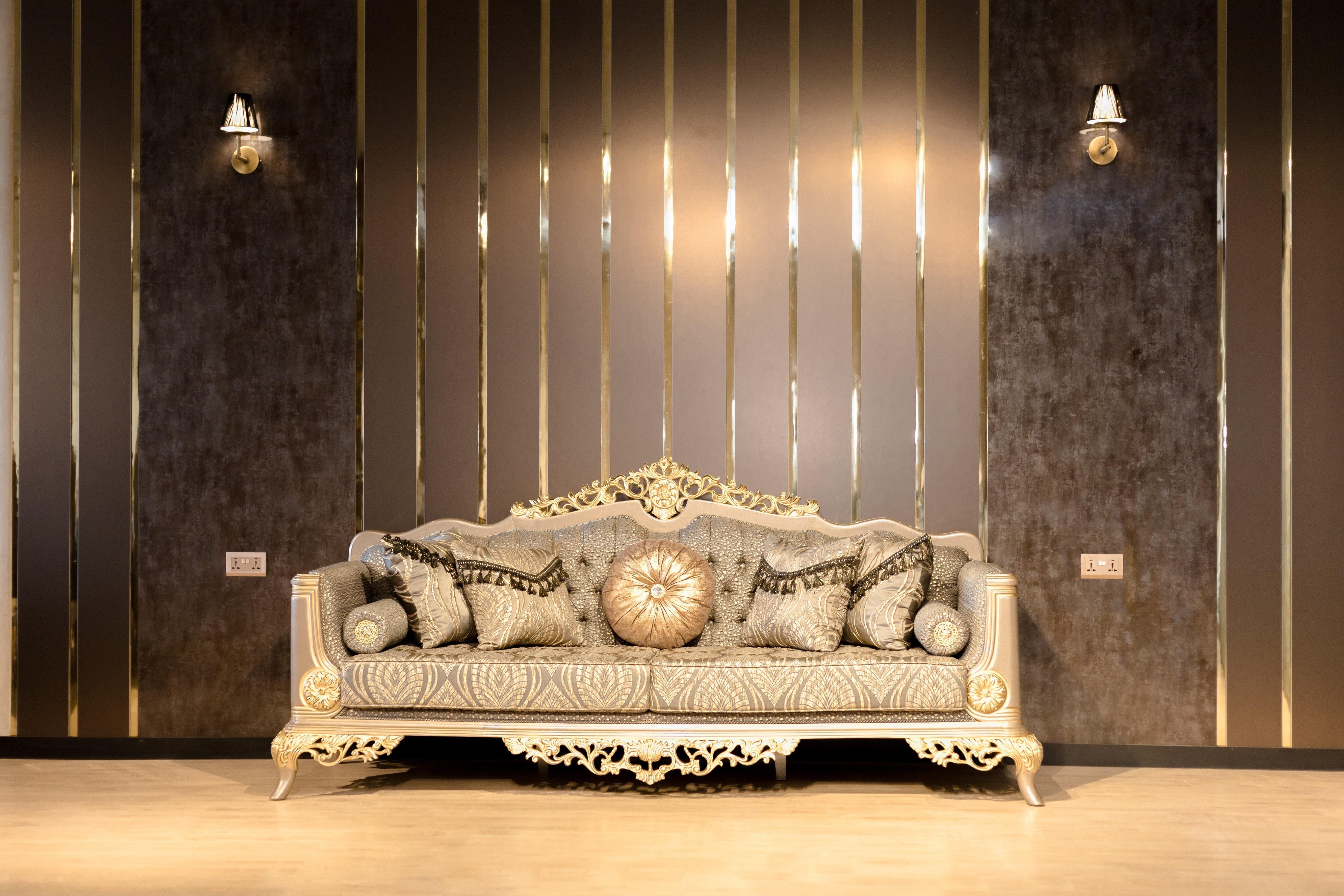 AYASOFYA SOFA SET & CENTER TABLE - SIDE STOOLS