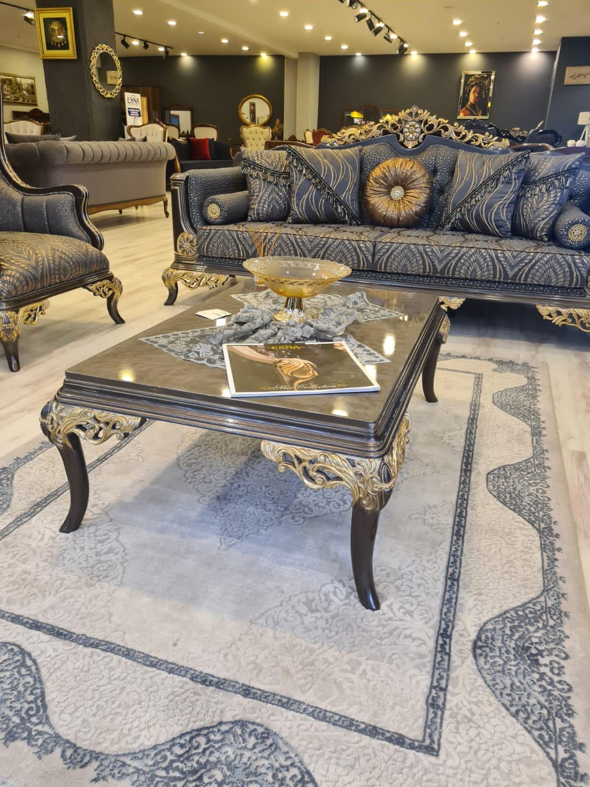 AYASOFYA SOFA SET & CENTER TABLE - SIDE STOOLS
