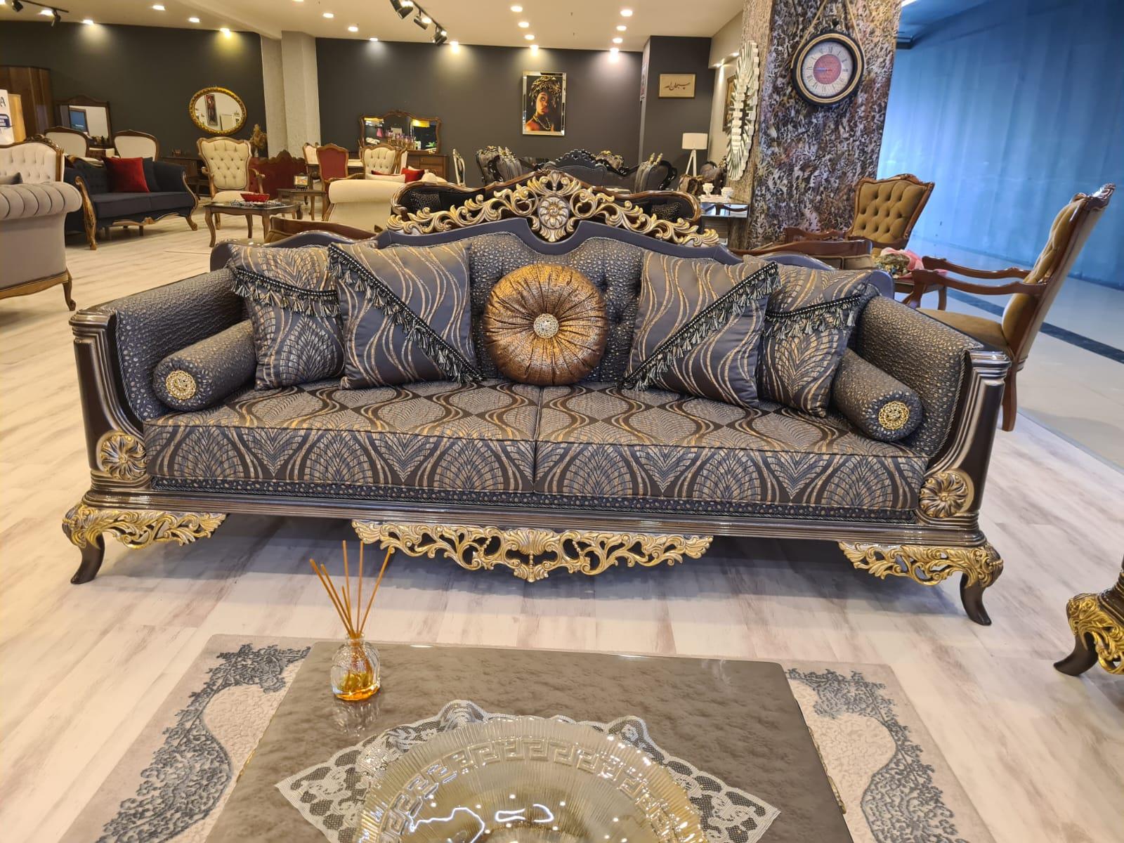 AYASOFYA SOFA SET & CENTER TABLE - SIDE STOOLS