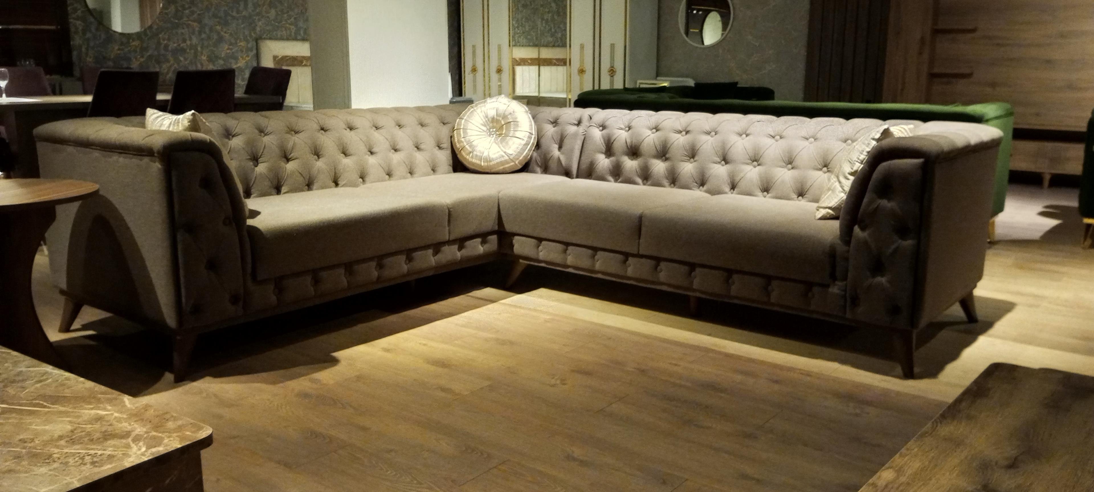 BIMTA CHESTER CORNER SOFA - DRAPP/NUBUCK