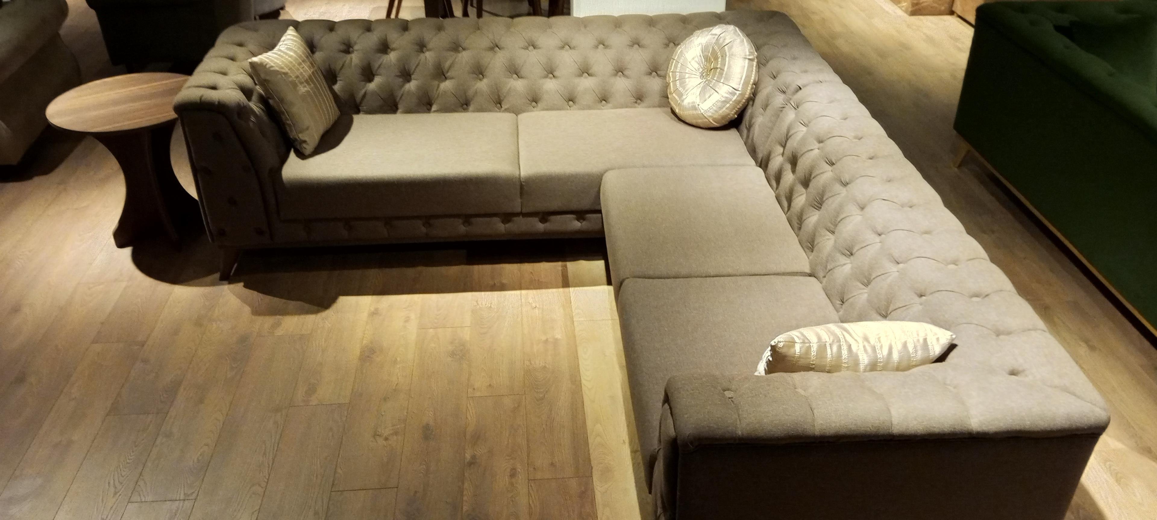 BIMTA CHESTER CORNER SOFA - DRAPP/NUBUCK