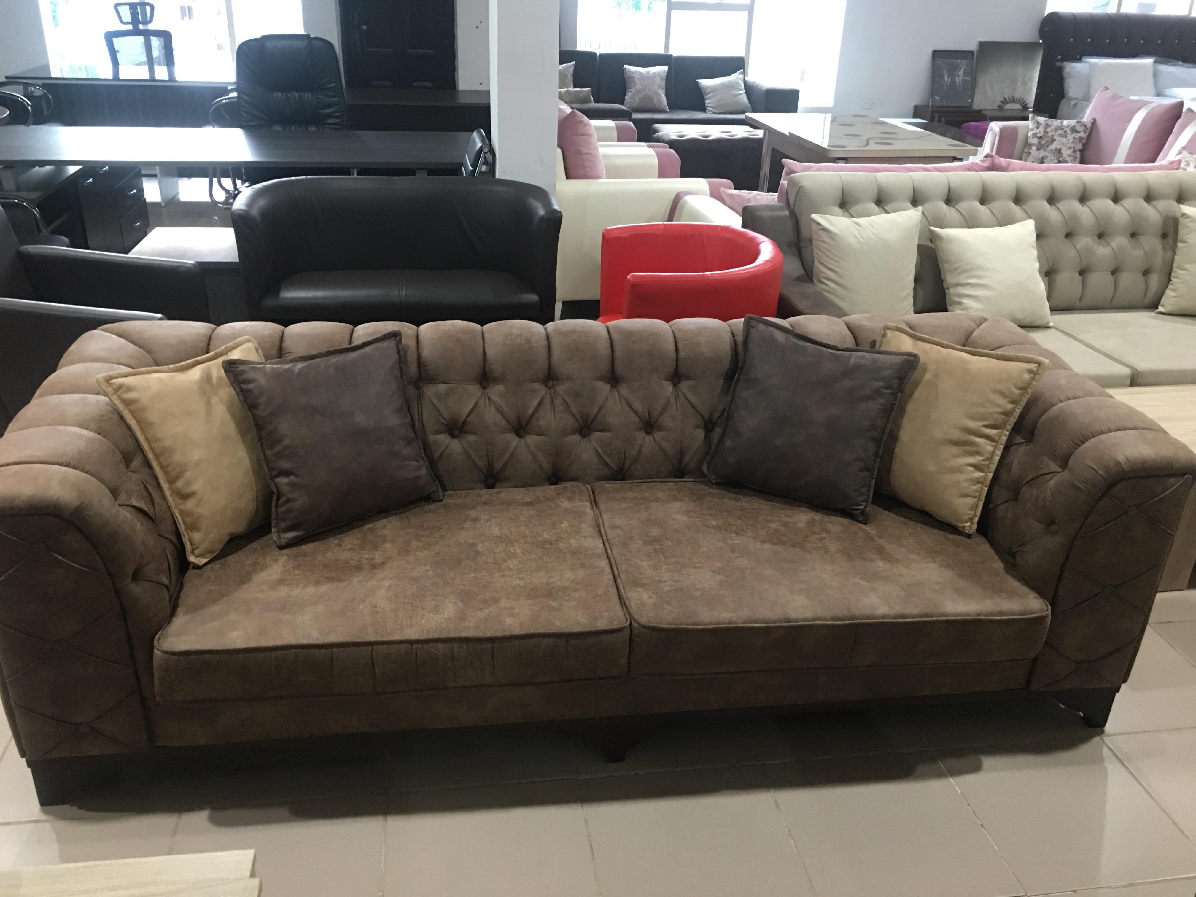 BIMTA CHESTER THREE SEATER SOFA - DRAPP/NUBUCK