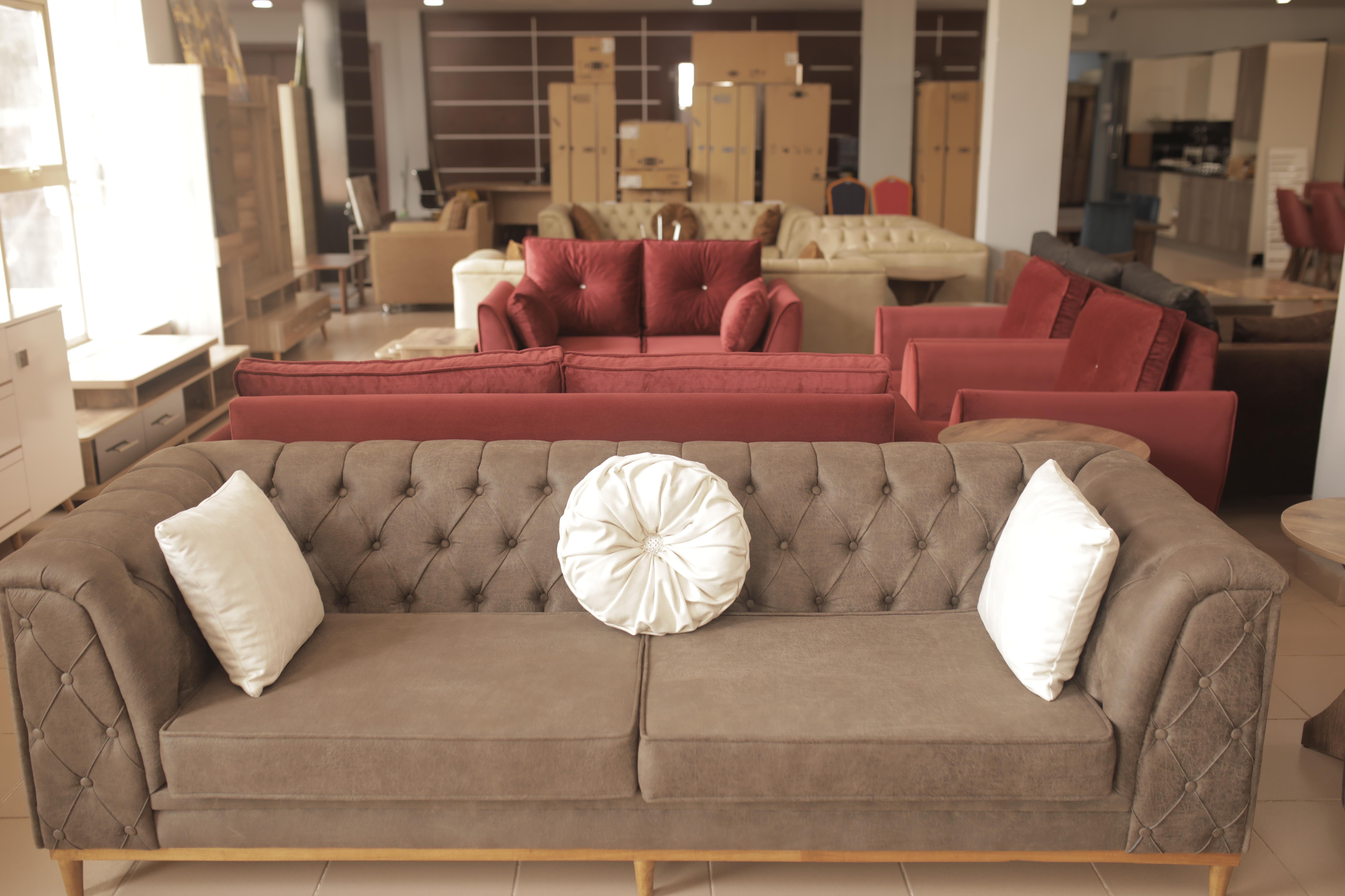 BIMTA CHESTER THREE SEATER SOFA - DRAPP/NUBUCK