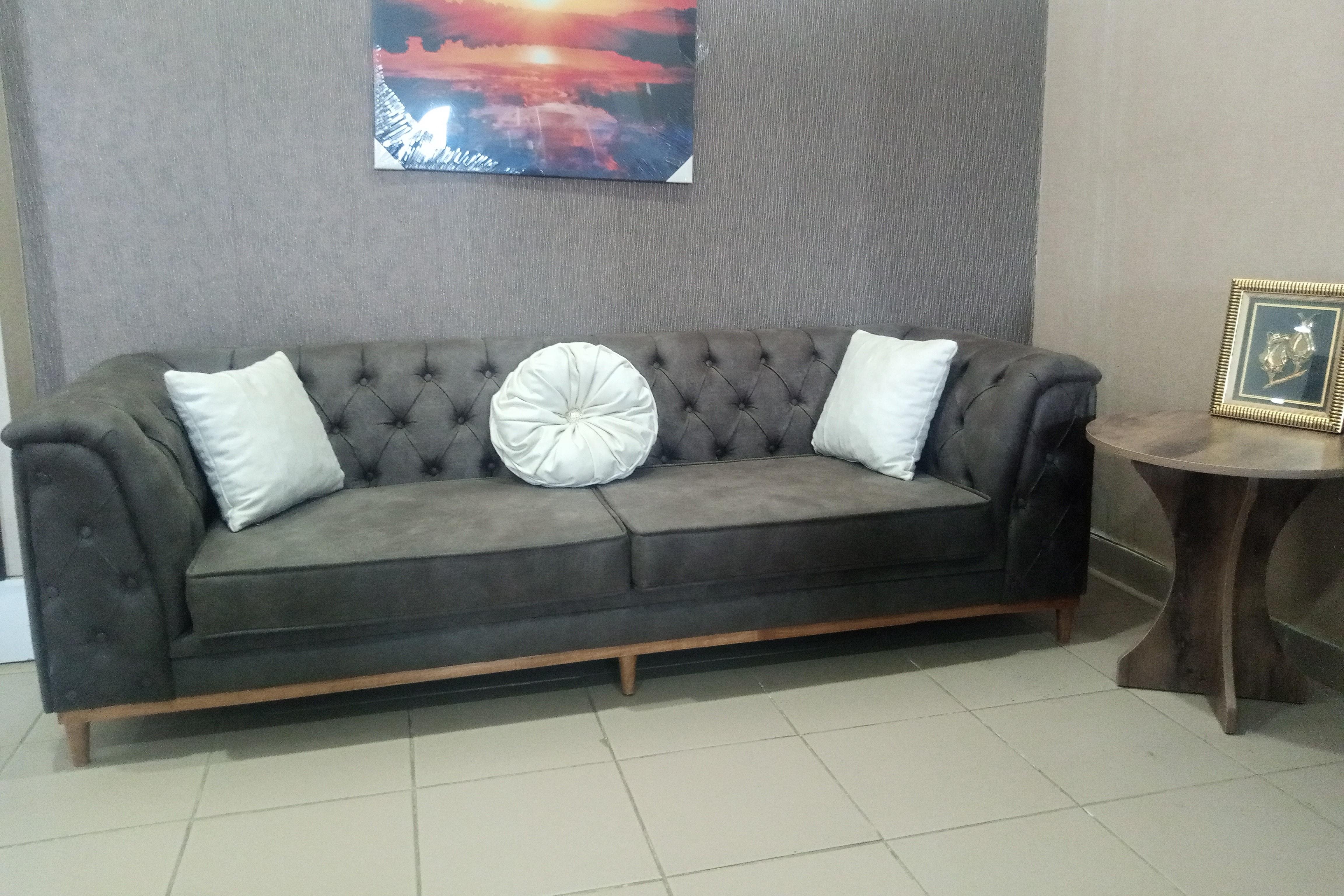 BIMTA CHESTER THREE SEATER SOFA - DRAPP/NUBUCK