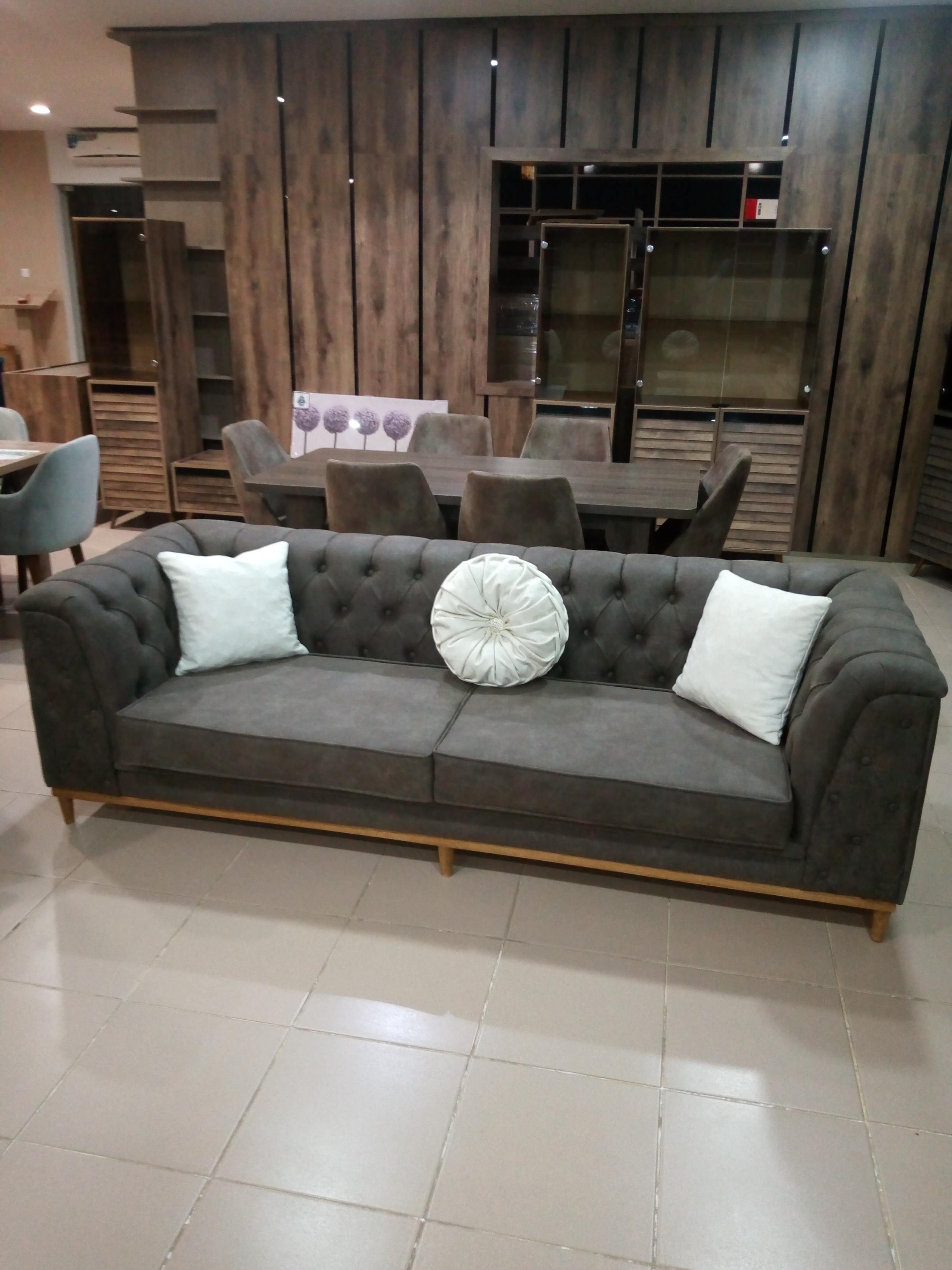 BIMTA CHESTER THREE SEATER SOFA - DRAPP/NUBUCK