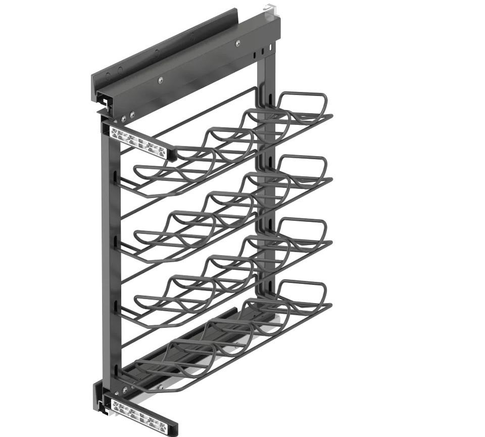 BOTTLE UNIT & SIDE UNDERMOUNT TANDEM RAIL DOOR SIZE 40 CM
