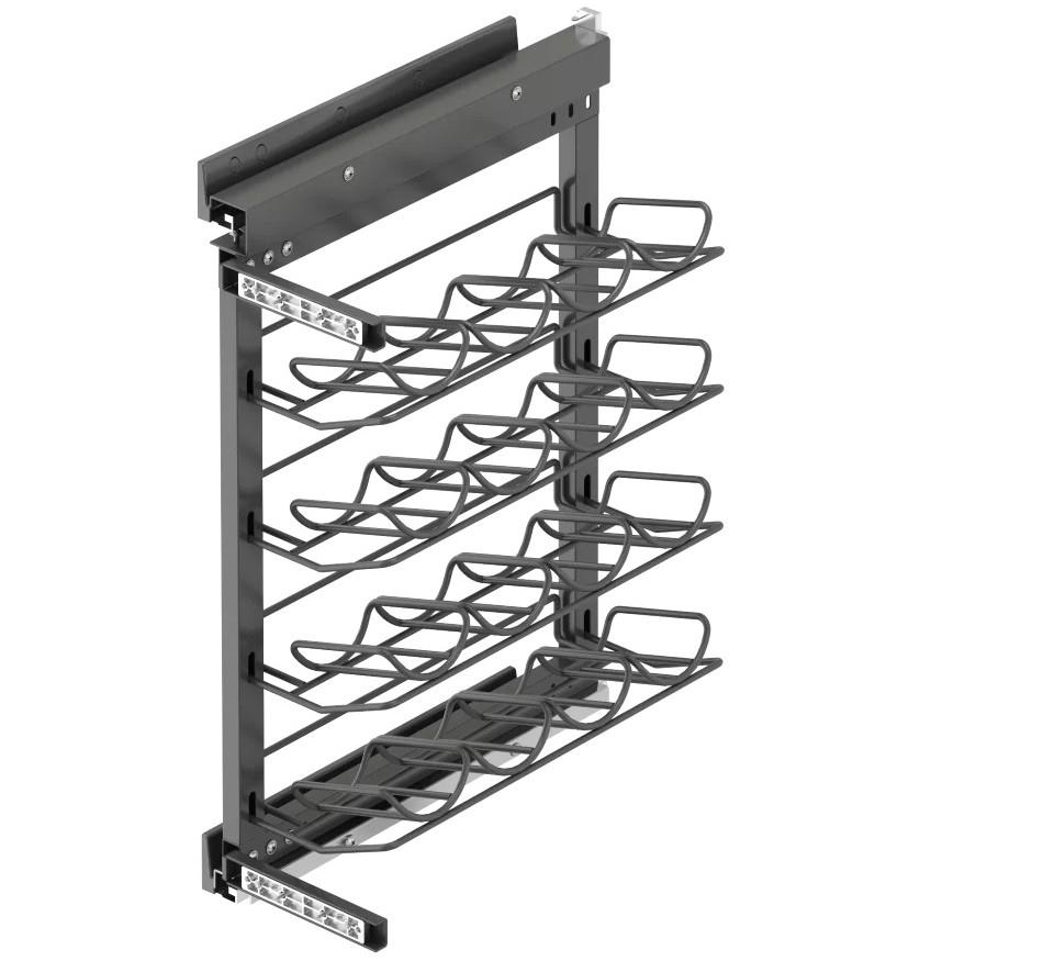 BOTTLE UNIT & SIDE UNDERMOUNT TANDEM RAIL DOOR SIZE 40 CM