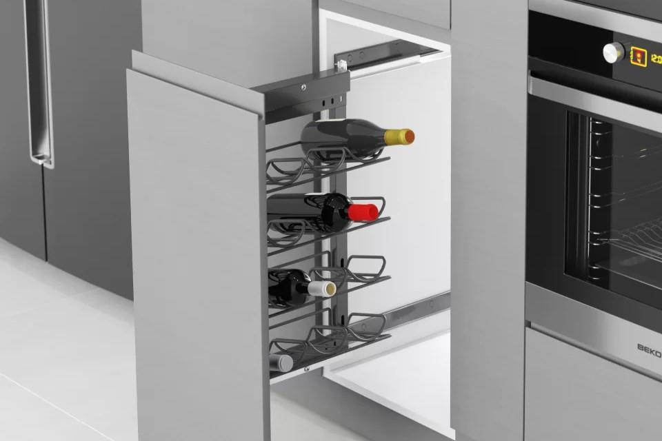 BOTTLE UNIT & SIDE UNDERMOUNT TANDEM RAIL DOOR SIZE 40 CM