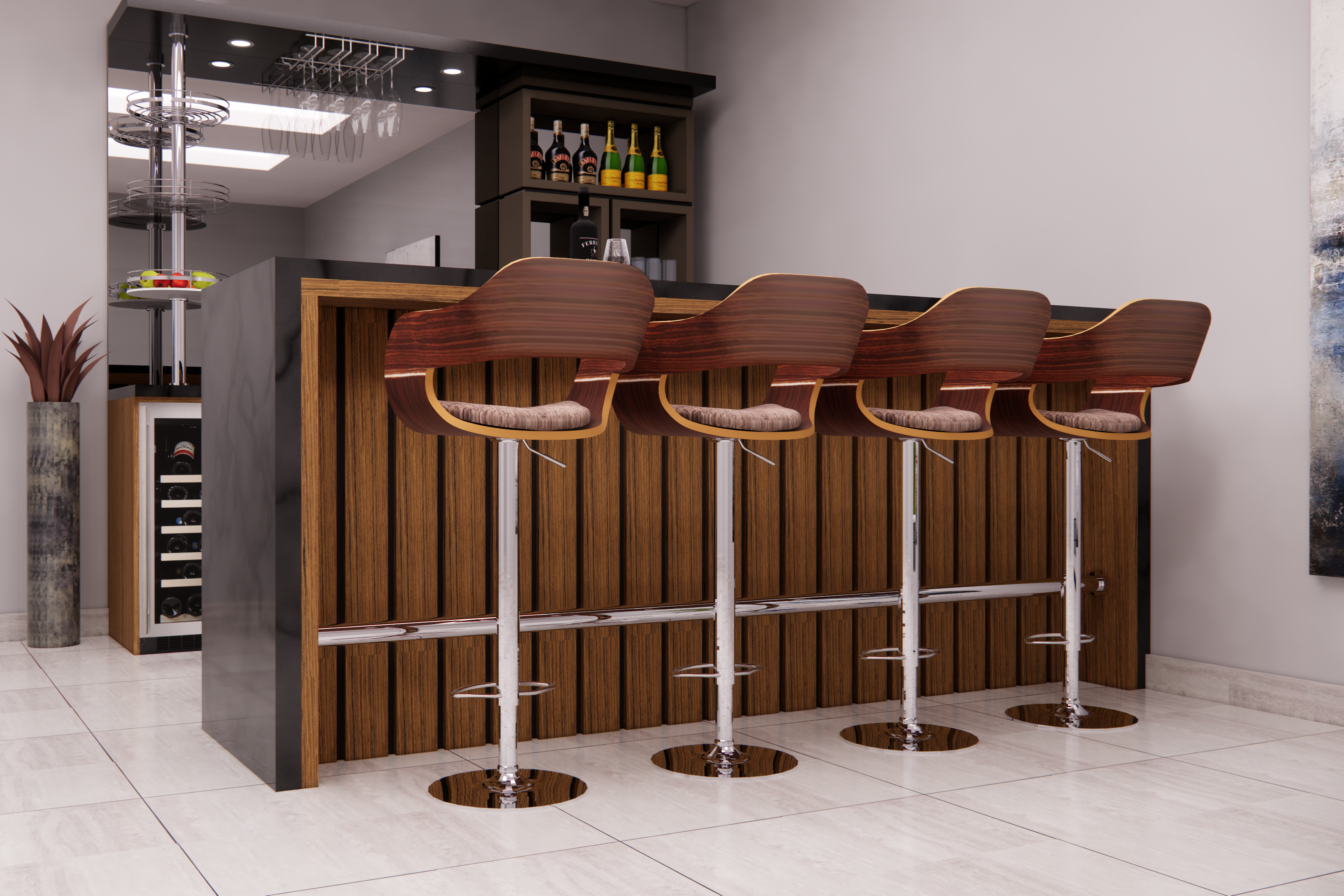 CIAO 260 BAR COUNTER & WOODEN COUNTERTOP