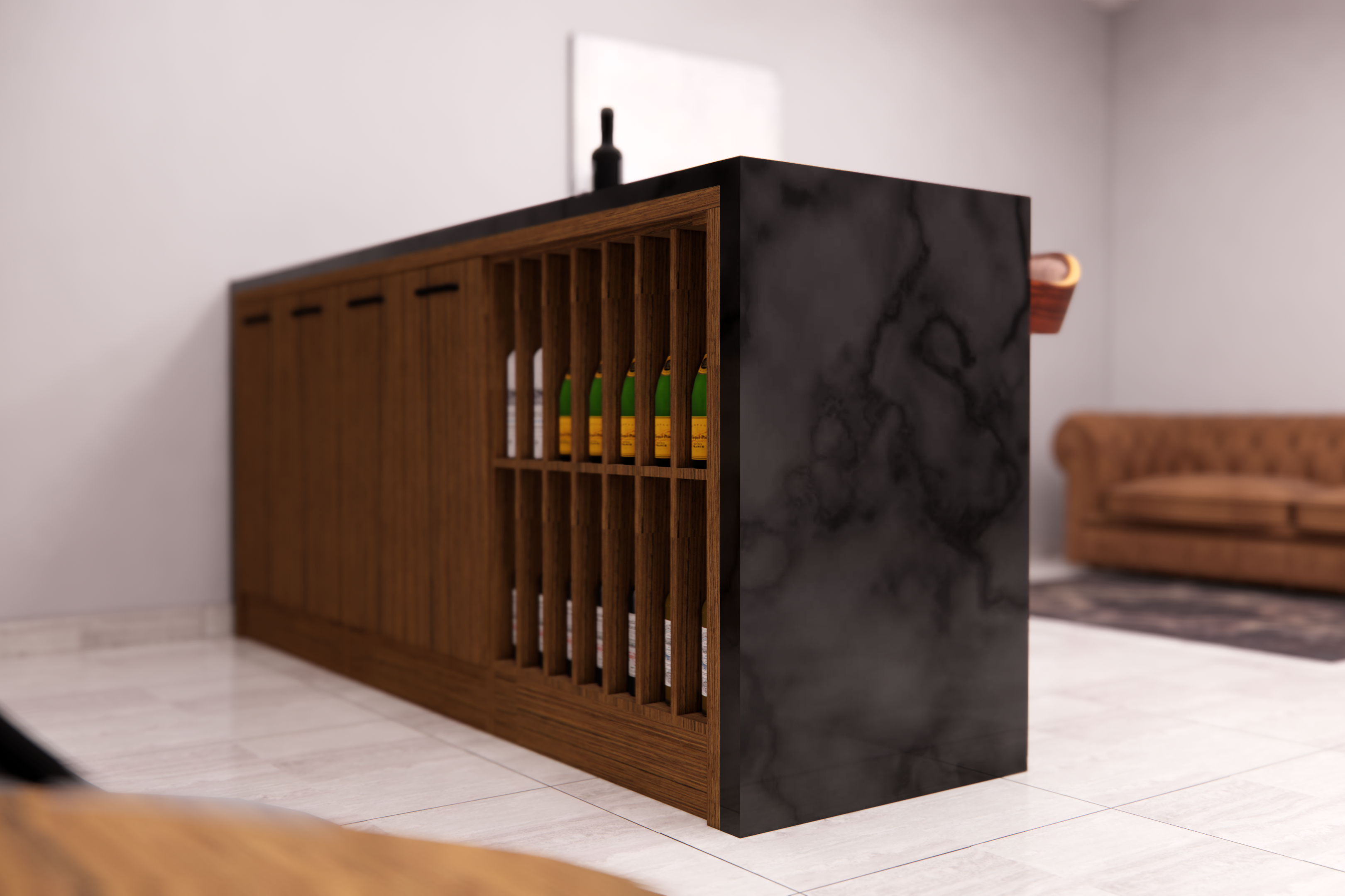 CIAO 260 BAR COUNTER & WOODEN COUNTERTOP