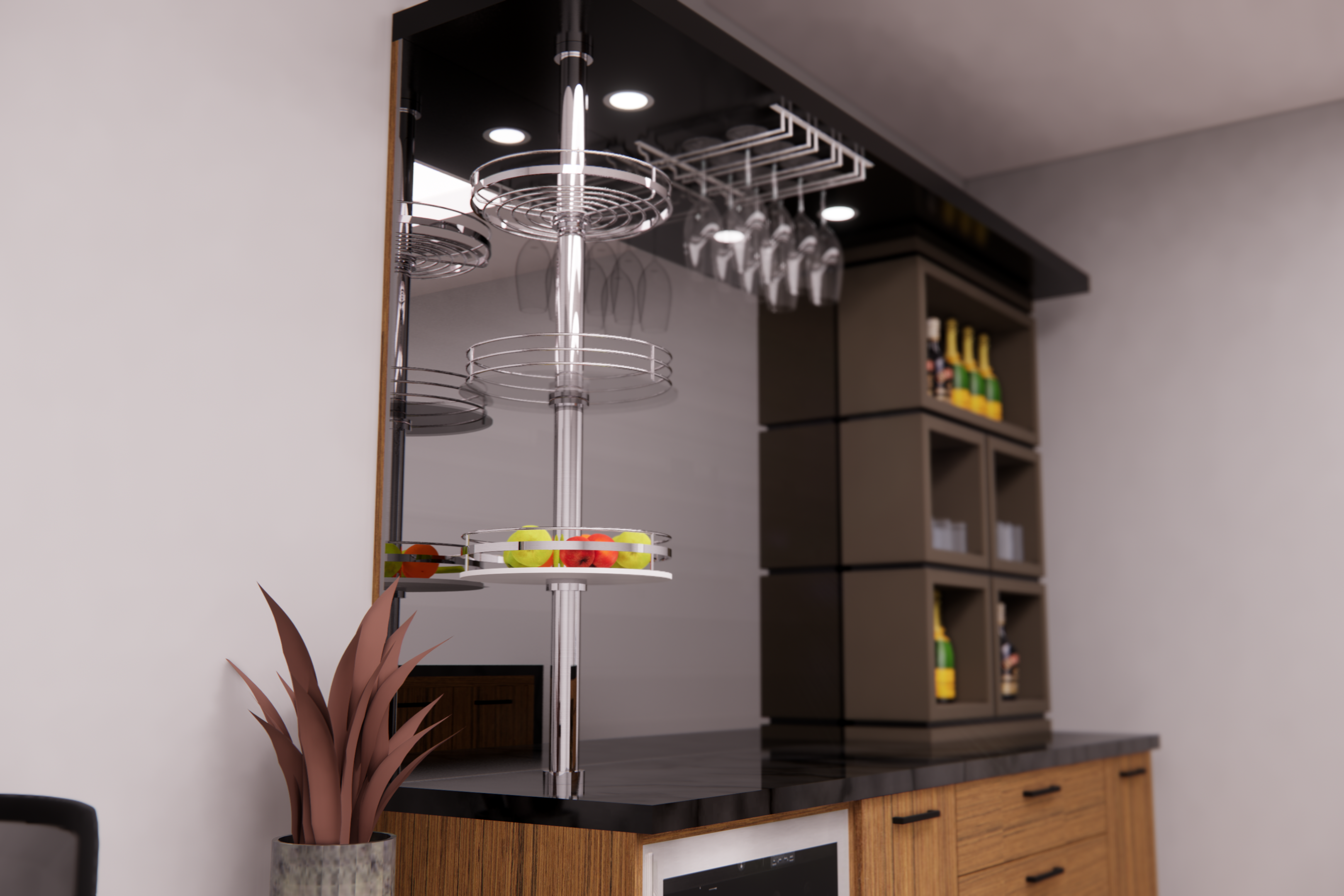 CIAO 260 BAR SERVICE CABINET & GRANITE COUNTERTOP