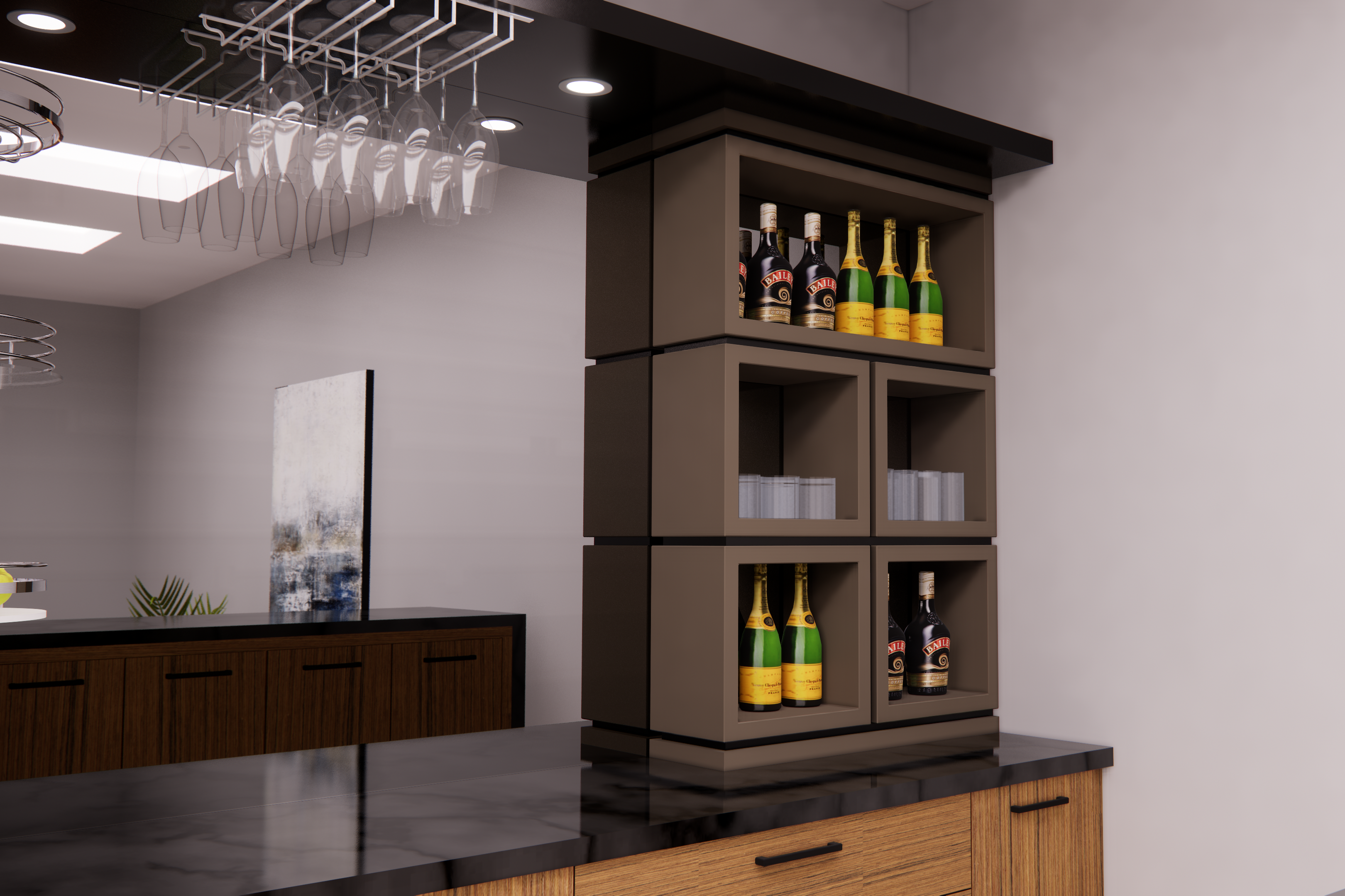 CIAO 260 BAR SERVICE CABINET & GRANITE COUNTERTOP