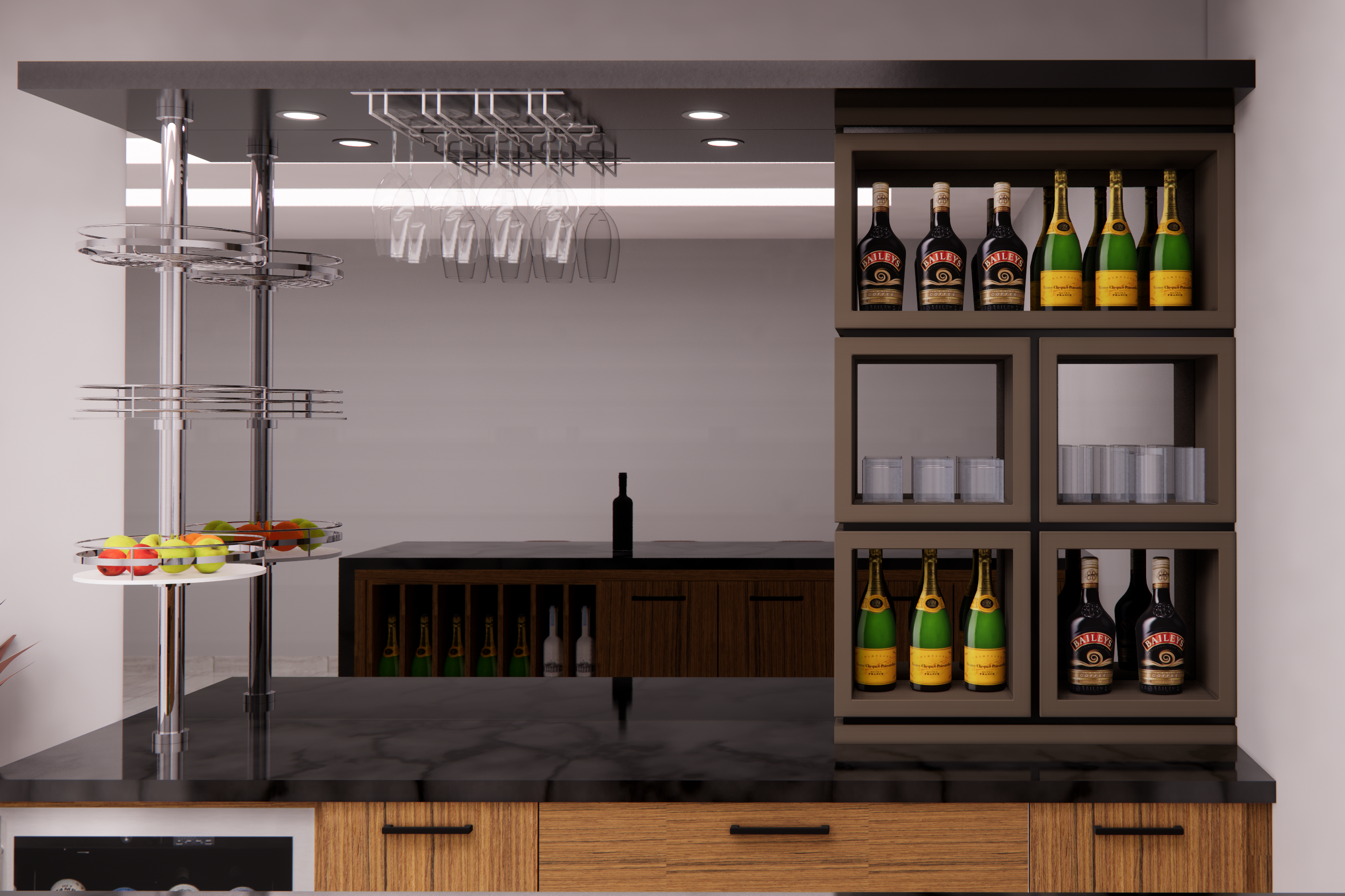 CIAO LITE 260 BAR SERVICE CABINET & WOODEN COUNTERTOP