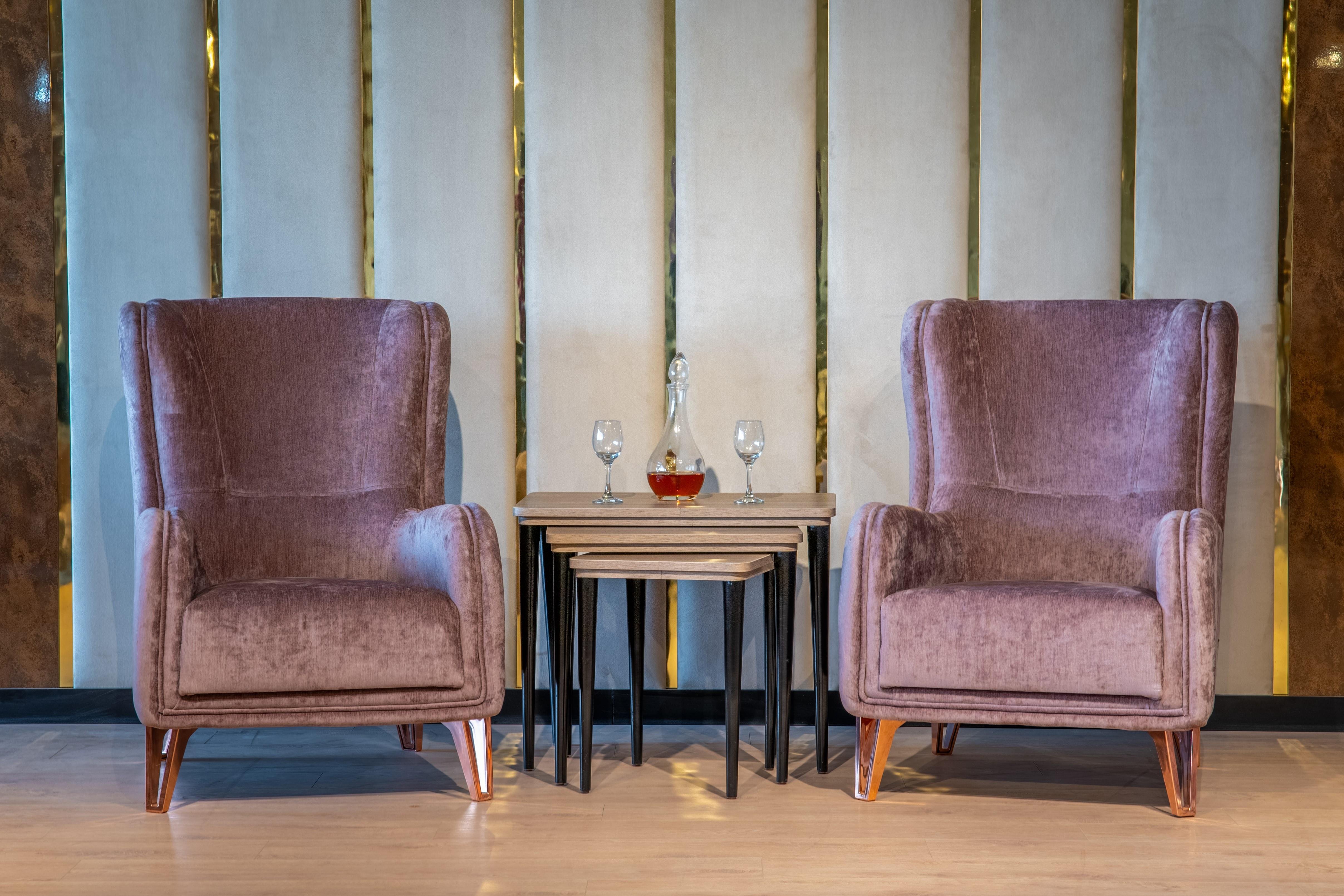 COSMOS SOFA SET - DRAPP/NUBUCK