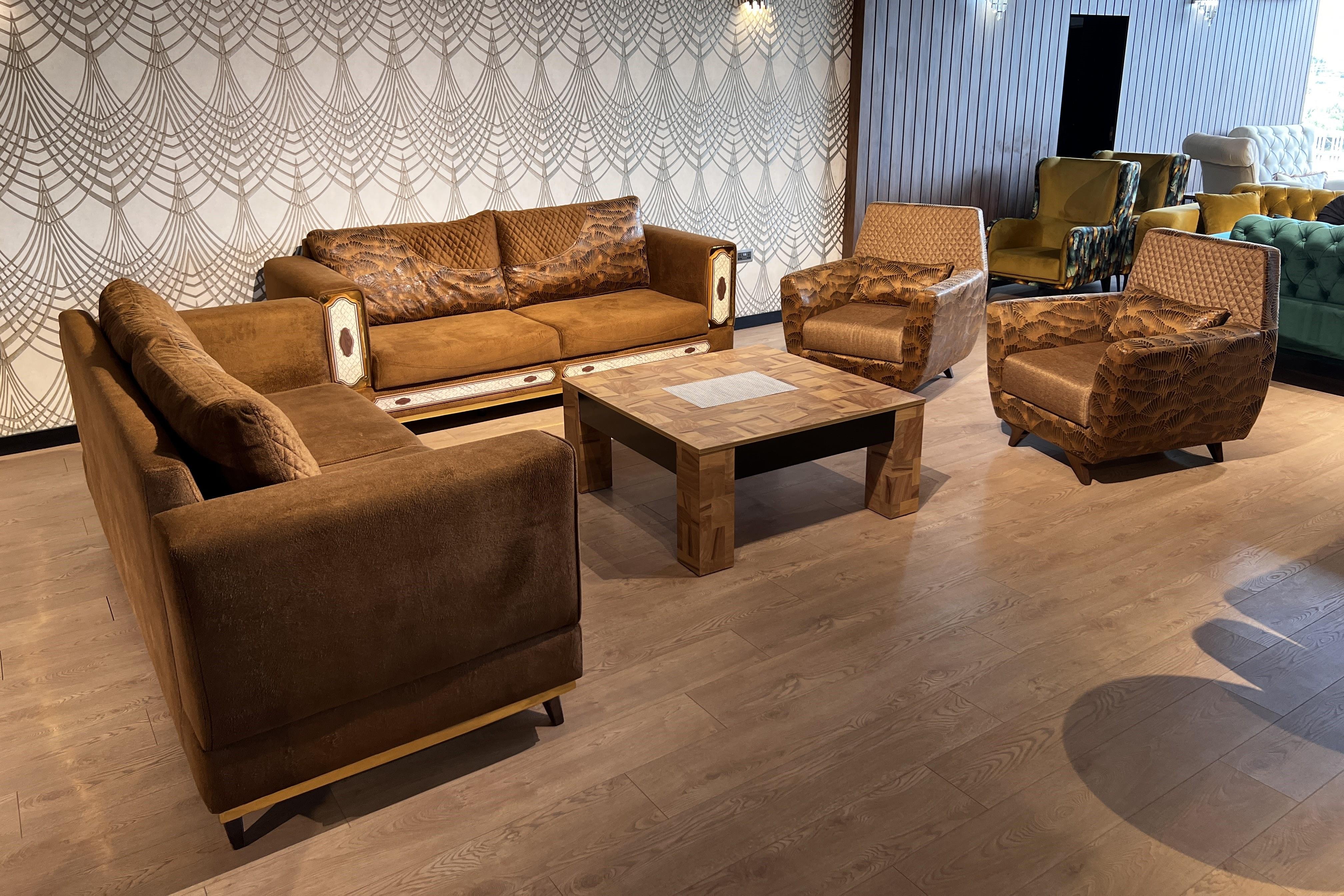 CUBA GOLD SEVEN SEATER SOFA SET
