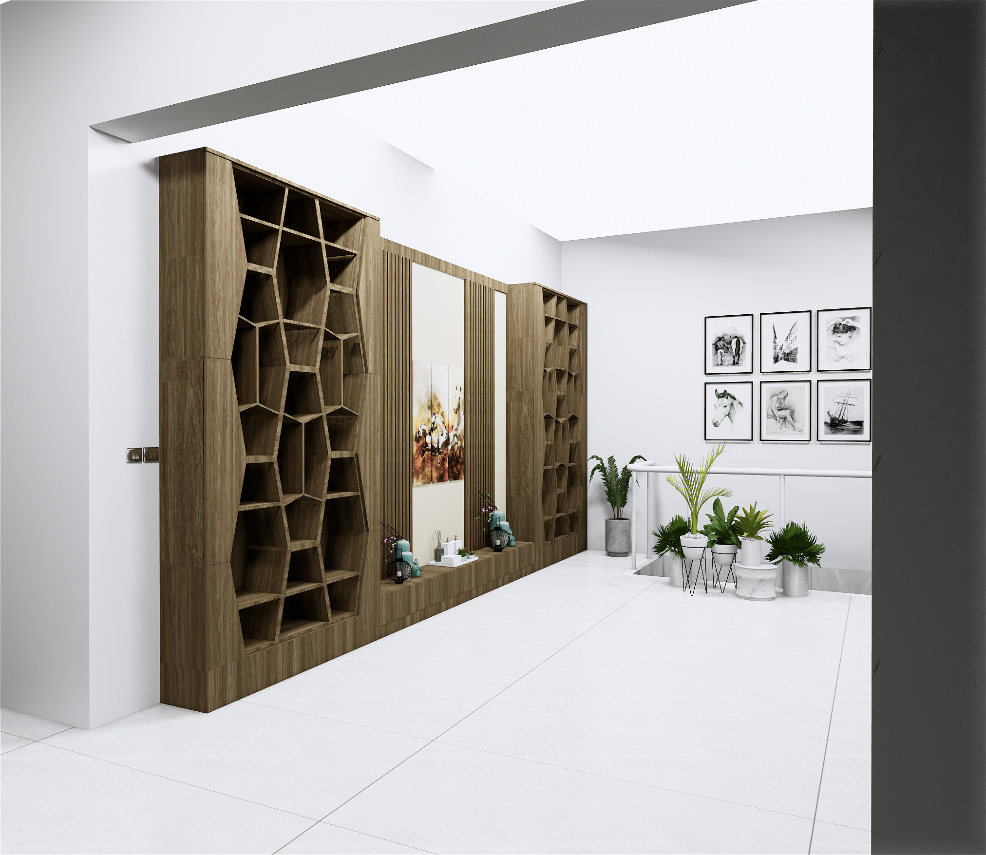 DECO ACCESSORY PARTITION & SHELF H:280x150 CM LENGTH