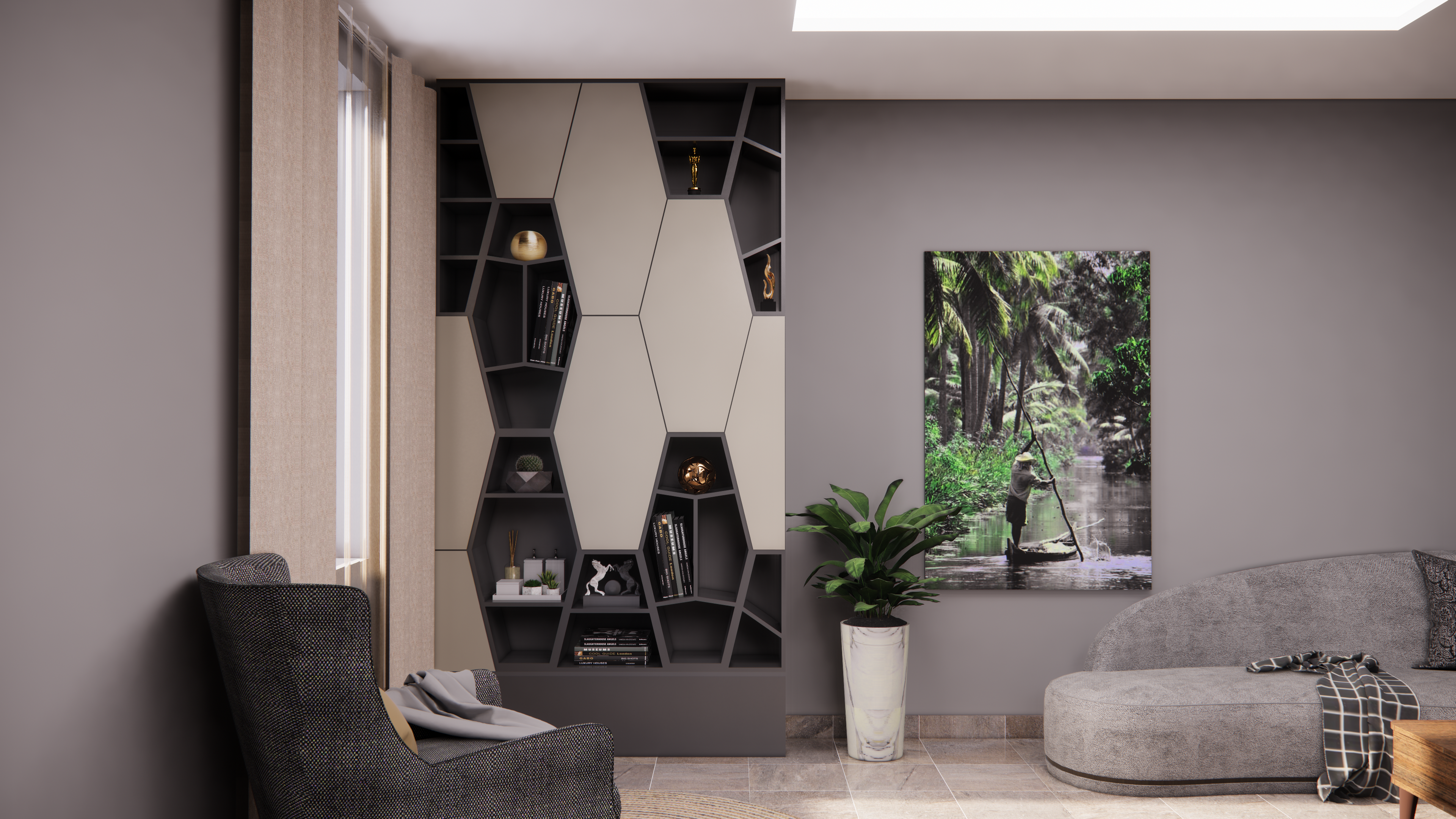 DECO ACCESSORY PARTITION & SHELF H:280x150 CM LENGTH