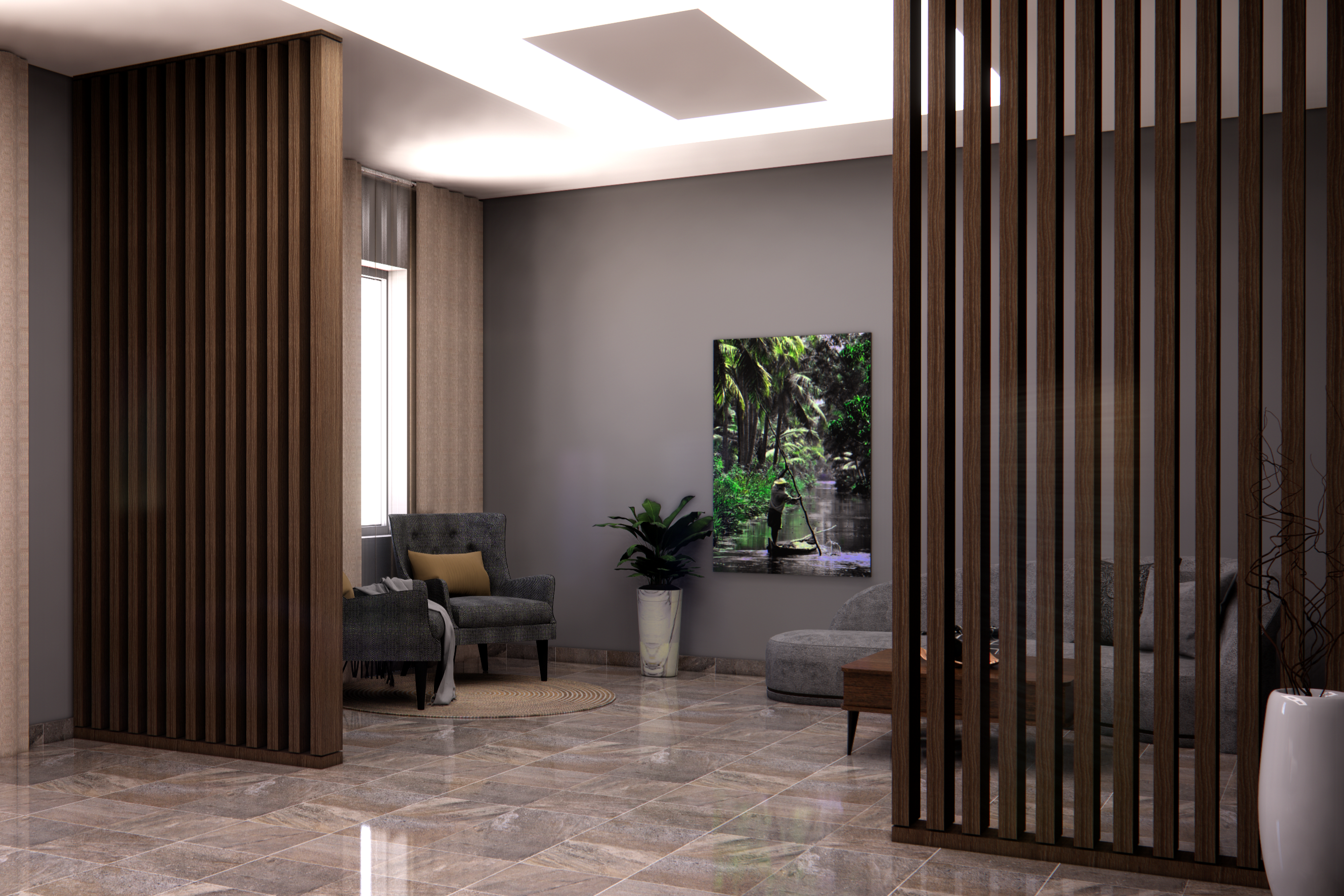 DECORATIVE STRIP COLUMN PARTITION PER/MT