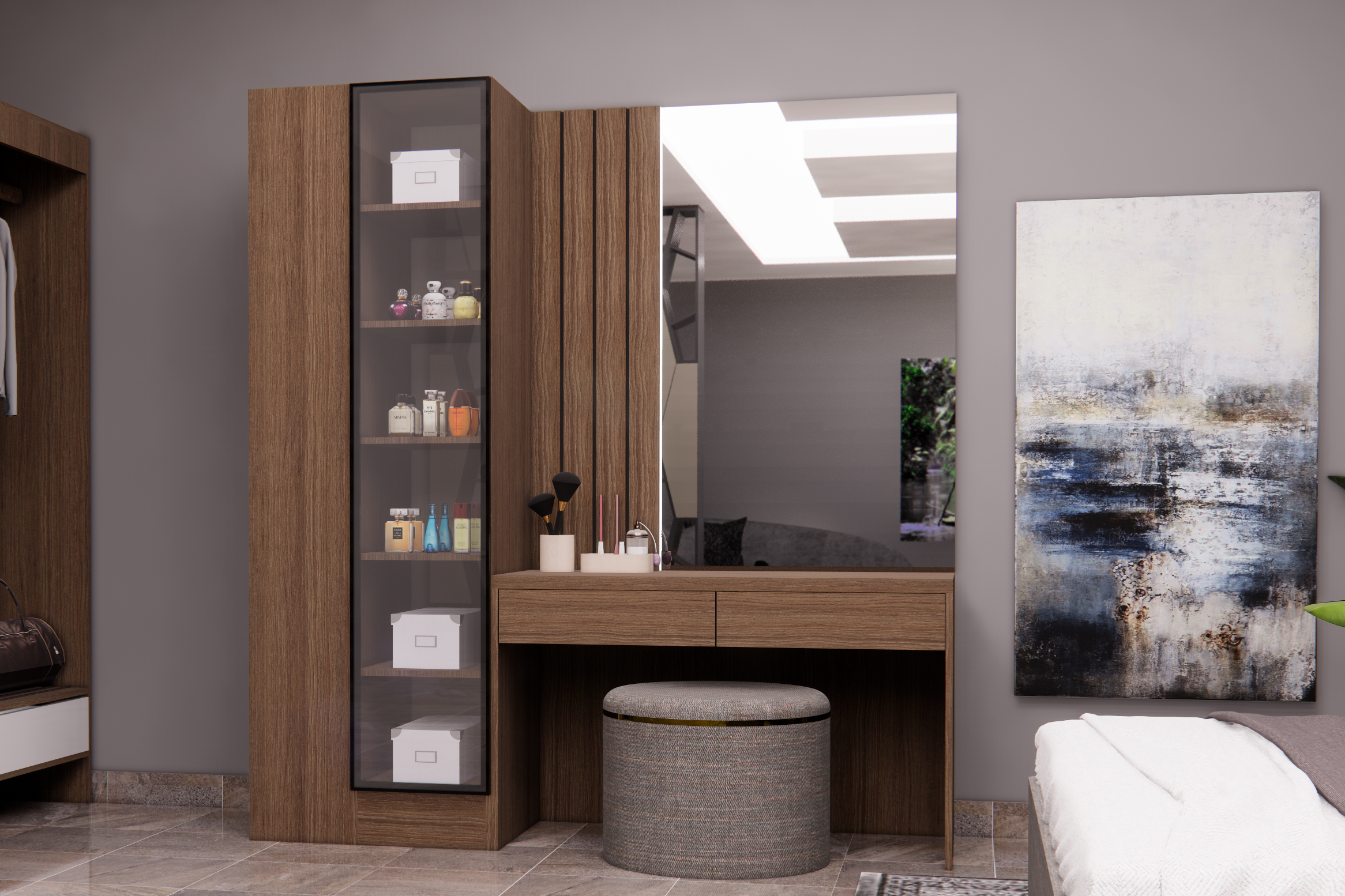 DELTA MAKE UP TABLE & LED LIGHTS