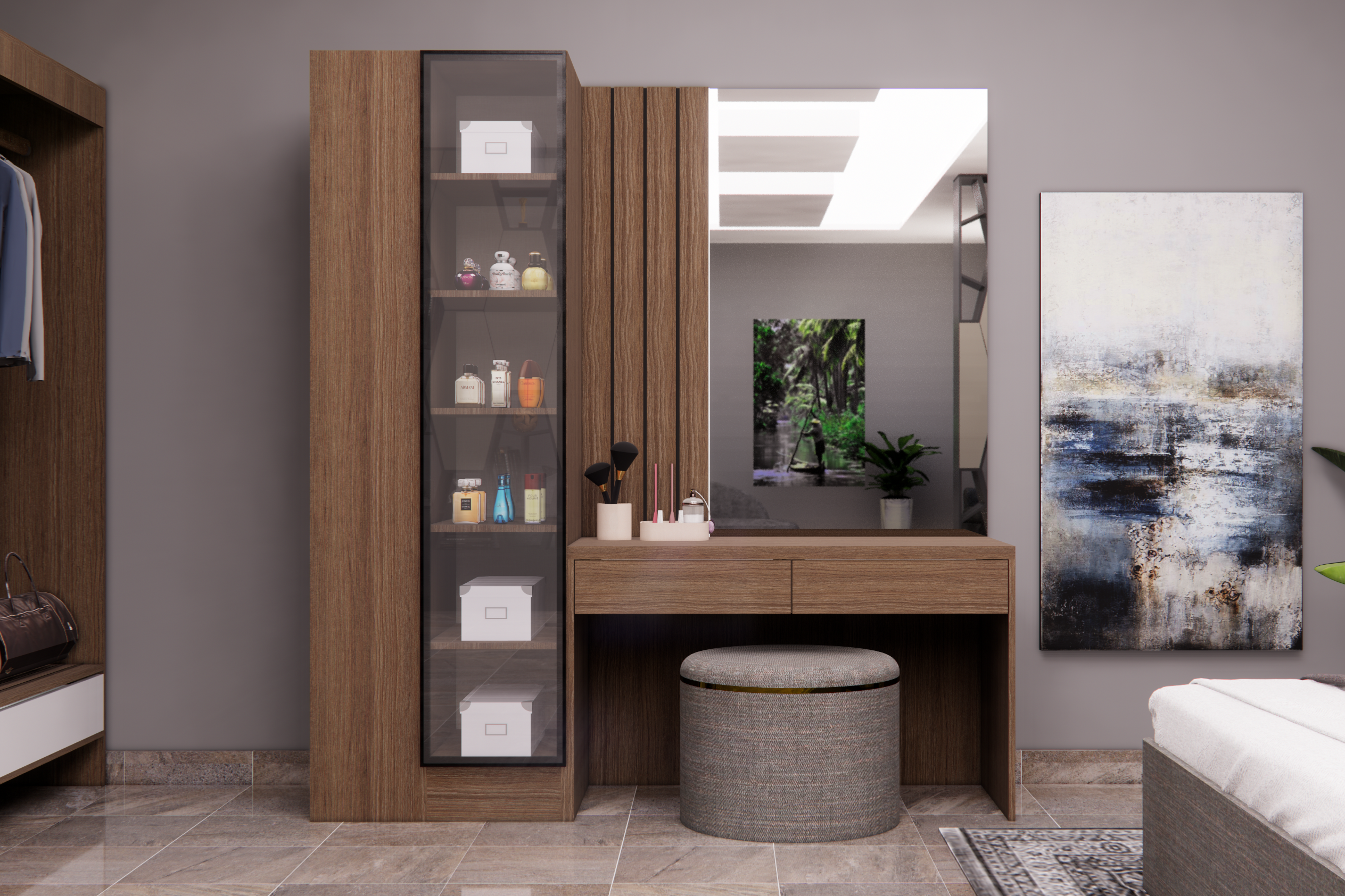 DELTA MAKE UP TABLE & LED LIGHTS