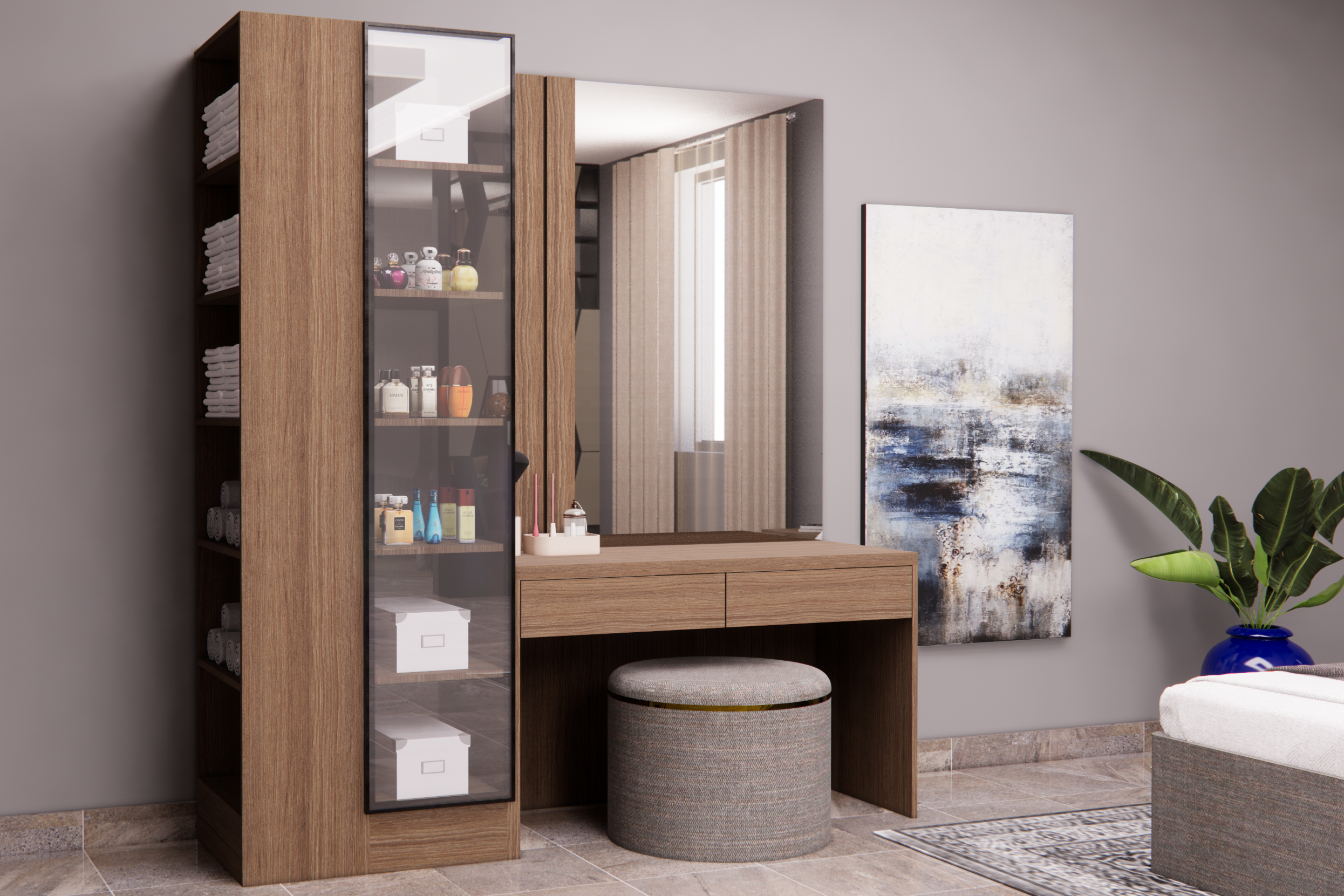 DELTA MAKE UP TABLE & LED LIGHTS