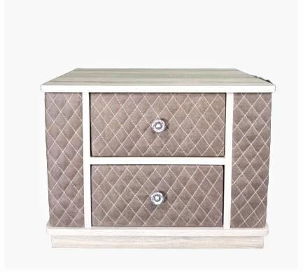 DOGA QUILTED FABRIC NIGHTSTAND