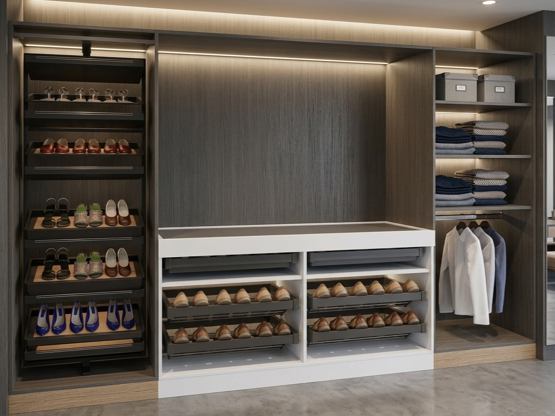 DUNA TURNING SHOE RACK & ORGANIZER & SHOE DRAWER WARDROBE