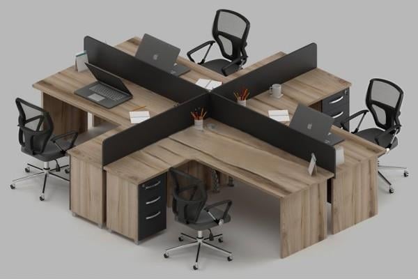 ECO PLUS 4 SEATER 280x280 WORK STATION