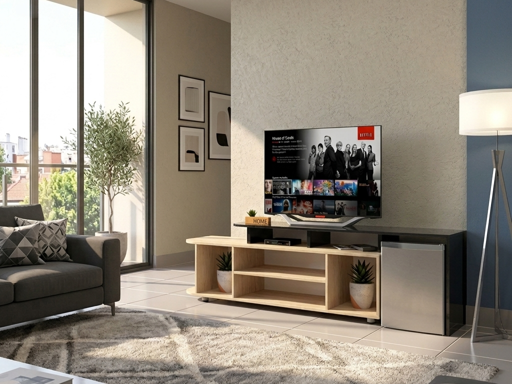 GOLD 215 TV STAND & REFRIGERATOR
