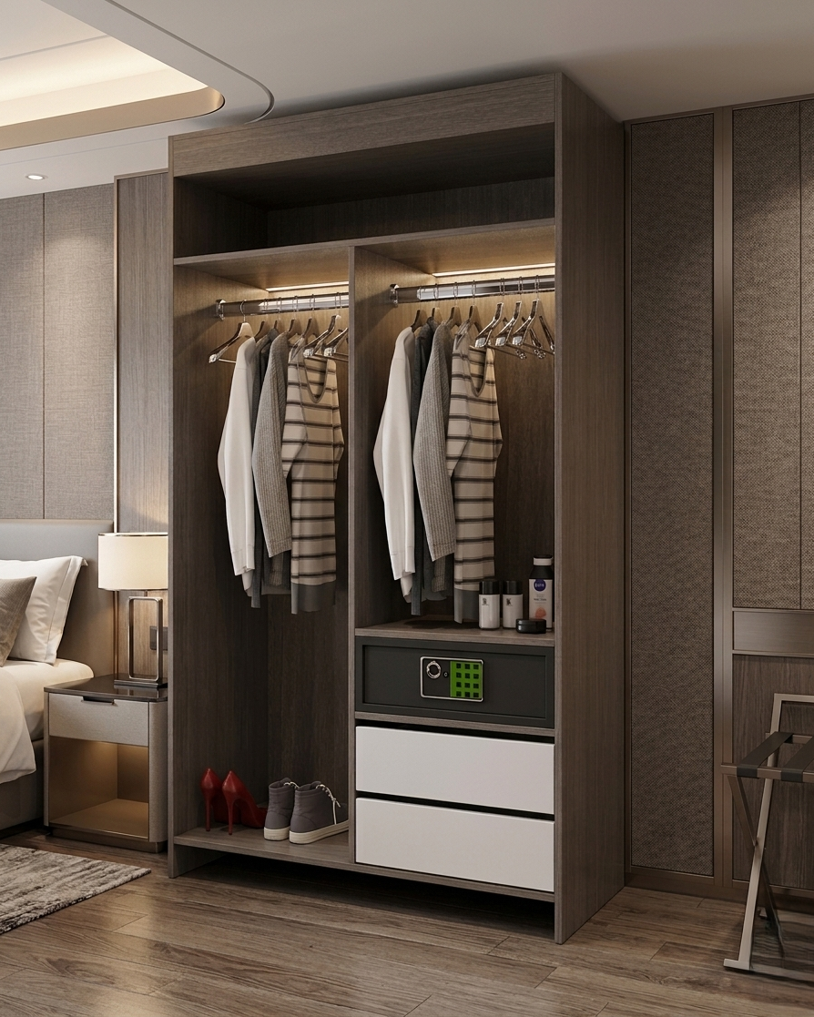 HANA HOTEL 120 2DRW WARDROBE & DOOR