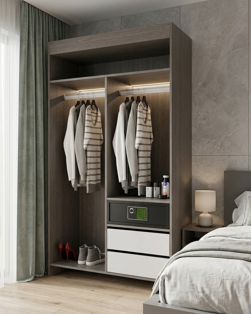 HANA HOTEL 120 2DRW WARDROBE & DOOR